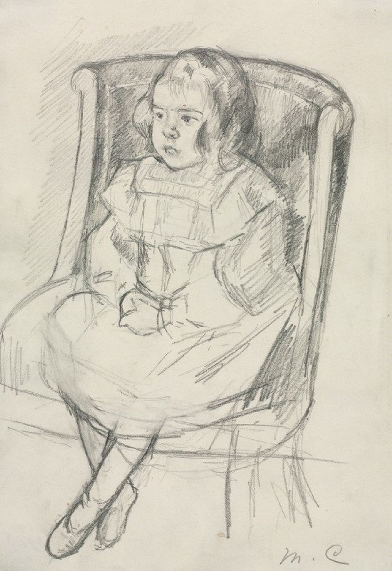 Simone Seated by Mary Cassatt