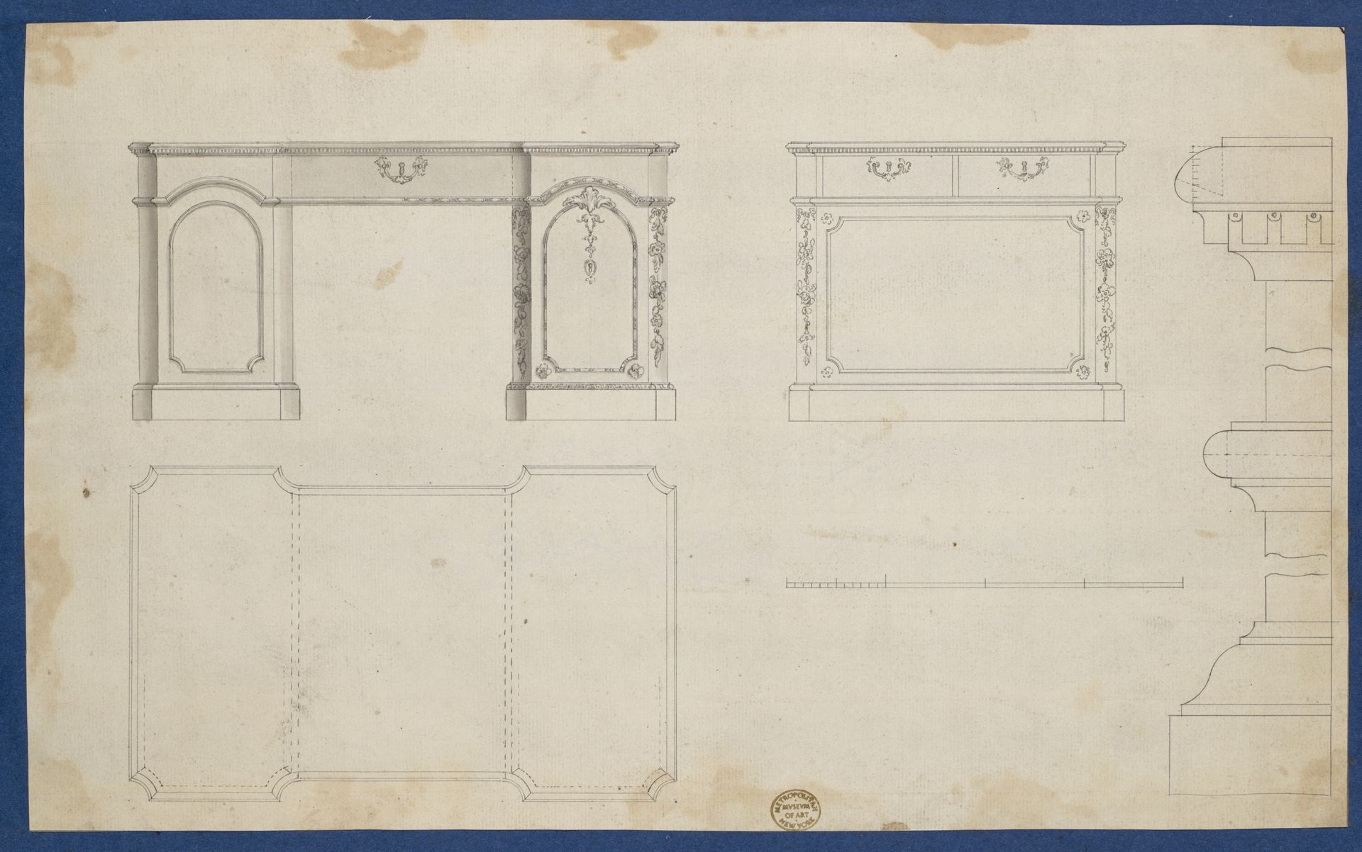 Library Tables, from Chippendale Drawings, Vol. II by Thomas Chippendale