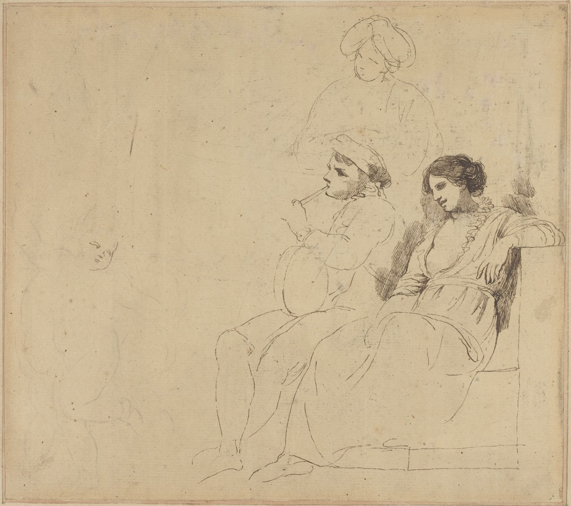 Study for "The Rustic Dancers" by John Hamilton Mortimer