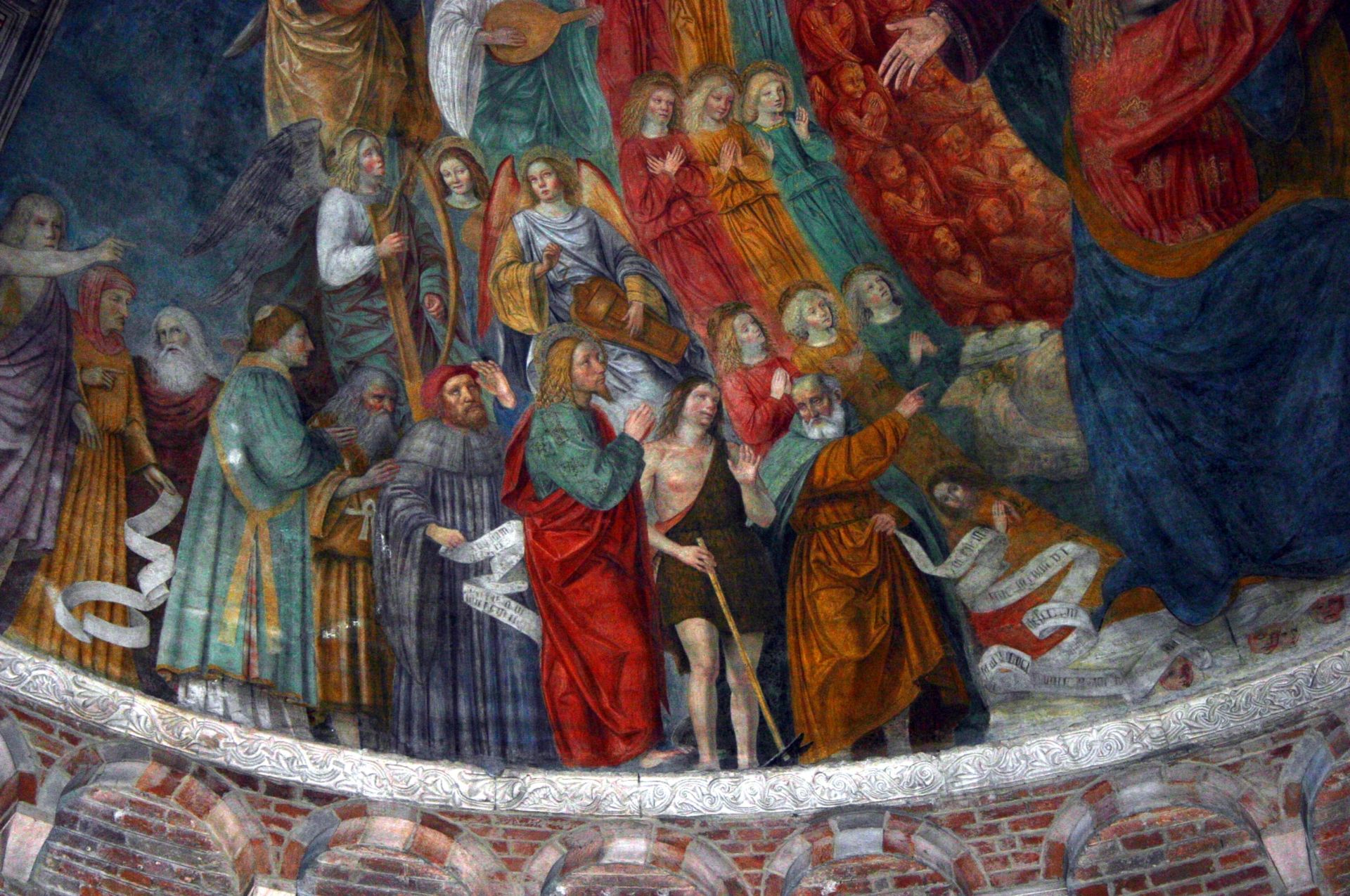 Coronation of Mary (detail) by Ambrogio Bergognone