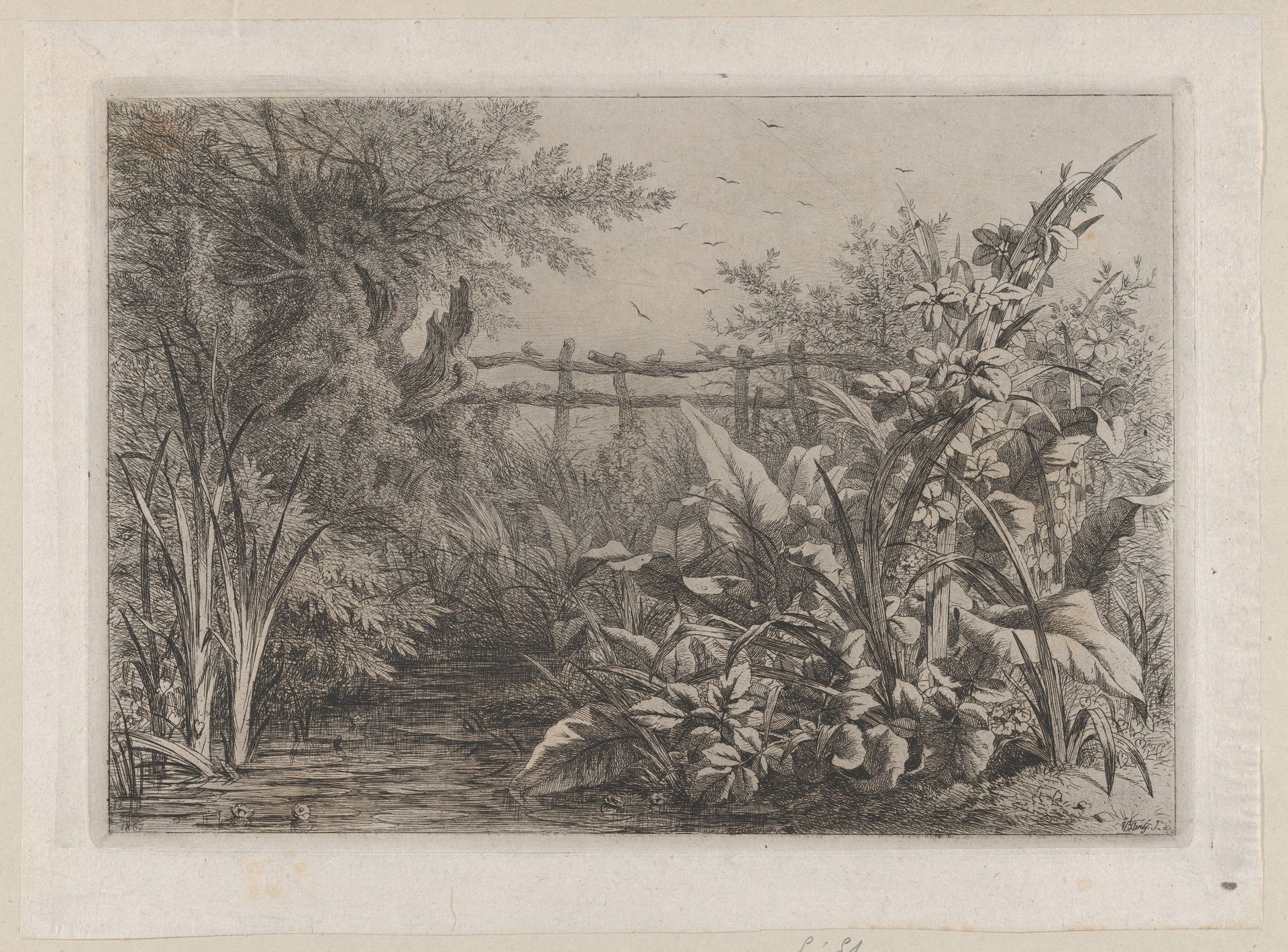 The Pond by Eugène Stanislas Alexandre Bléry