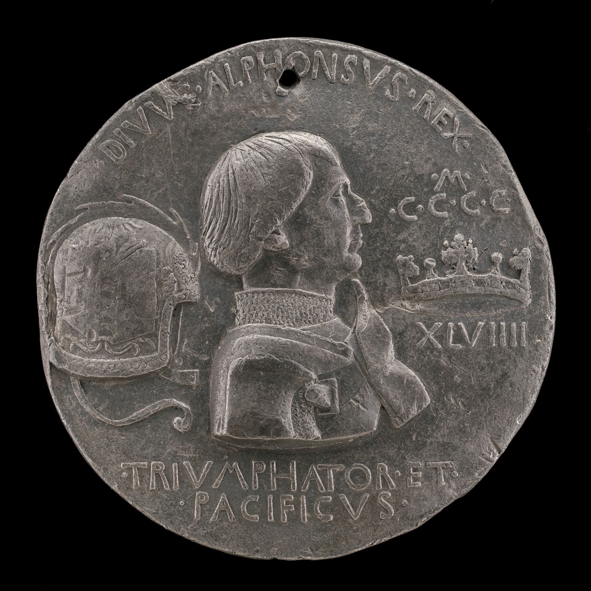 Alfonso V of Aragon, 1394-1458, King of Naples and Sicily 1443 [obverse] by Pisanello