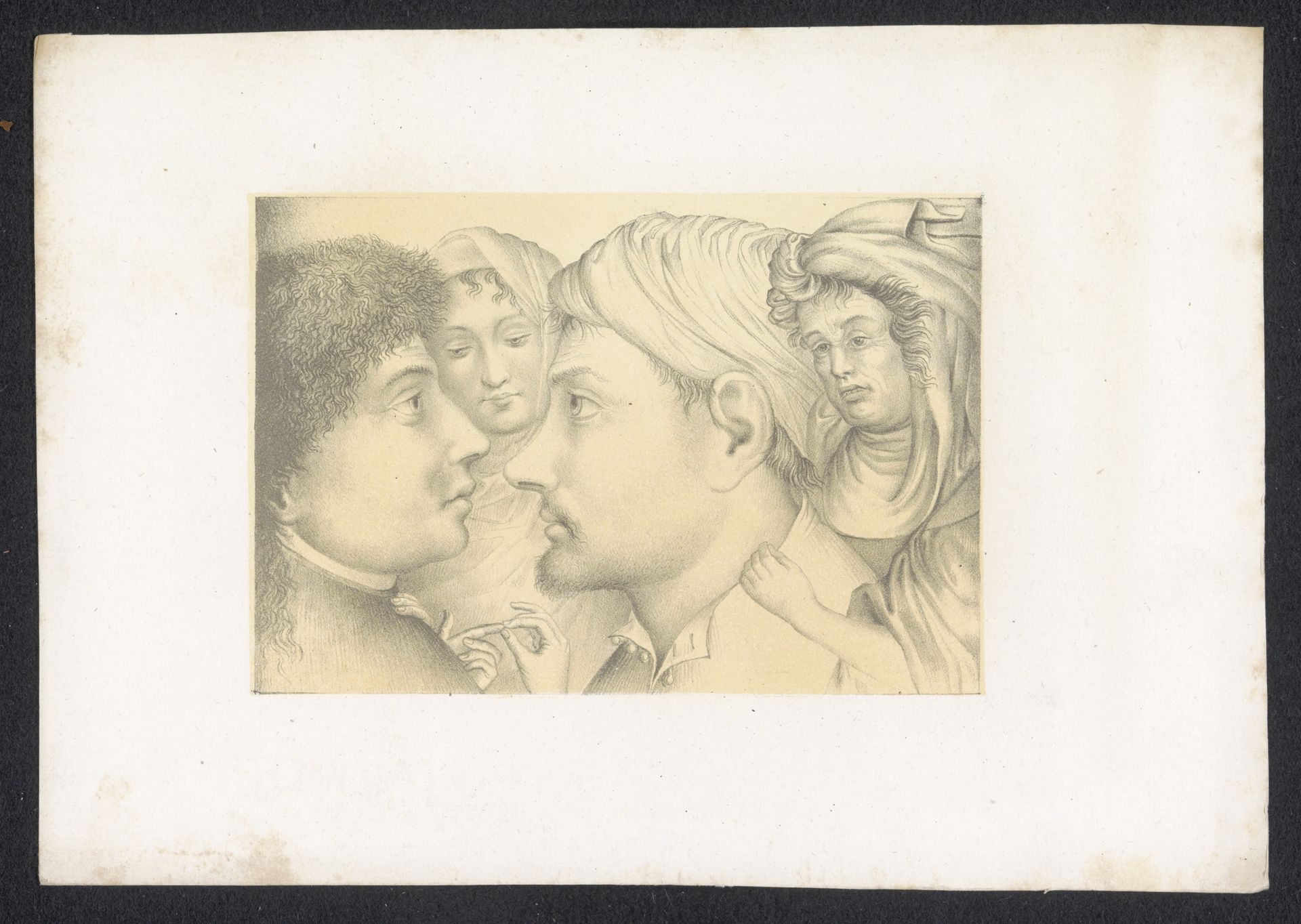 Twee mannen en vrouwen by Karl Palzow