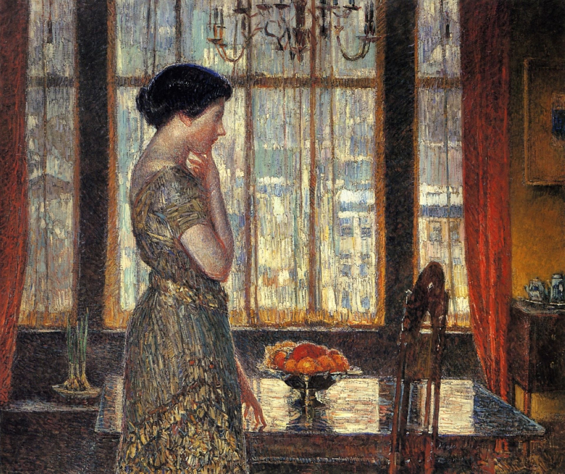 New York Winter Window by Childe Hassam