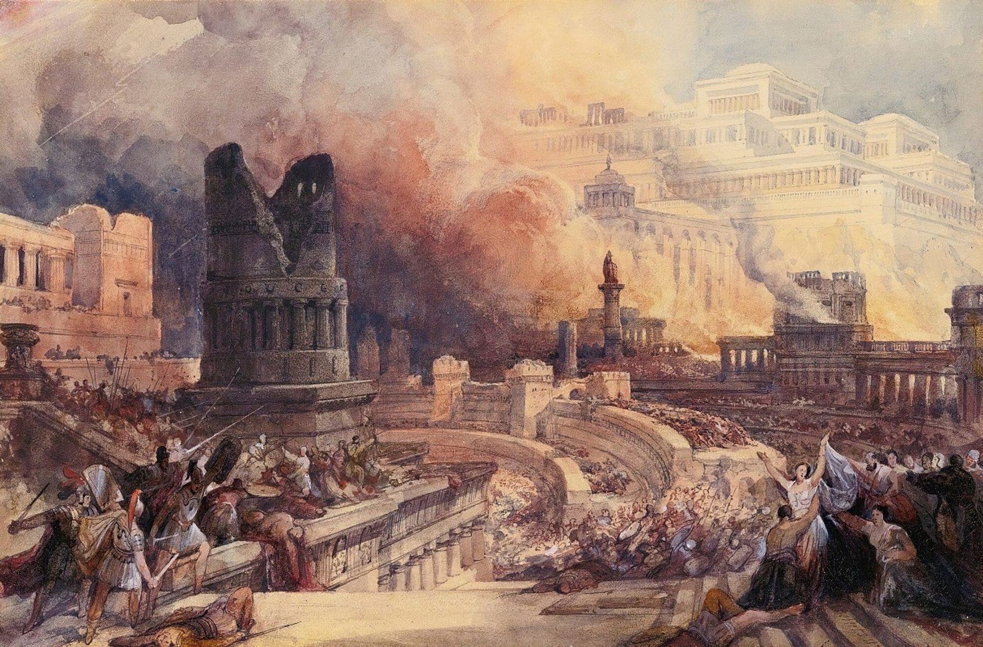 London The Destruction Of A City by David Roberts