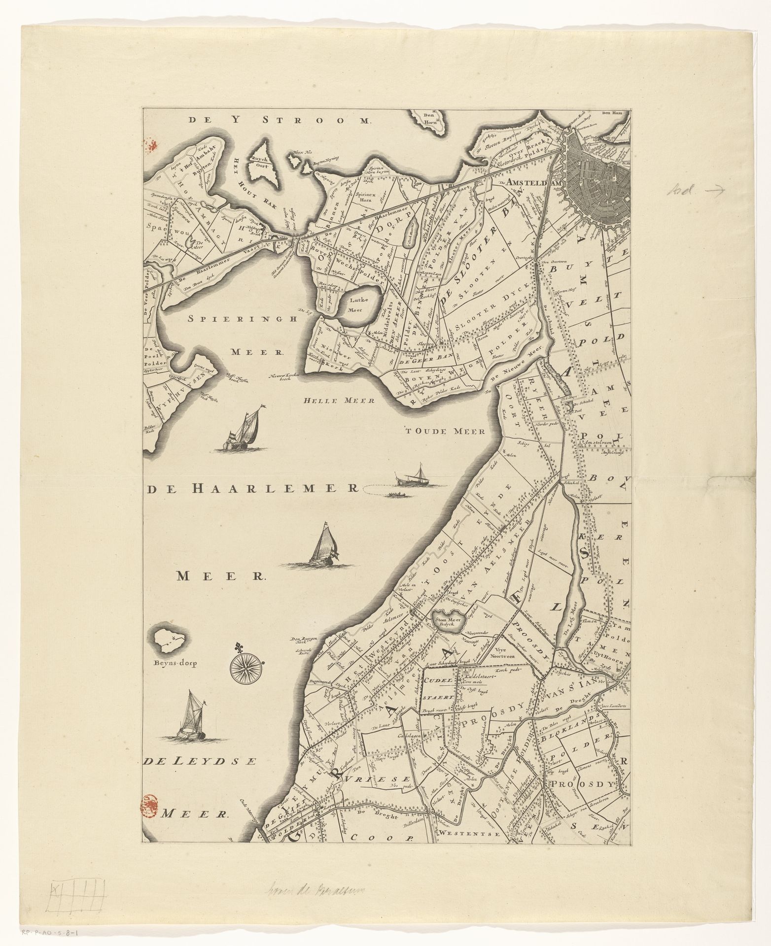 Kaart van de provincie Utrecht (eerste deel van boven) by Thomas Doesburgh