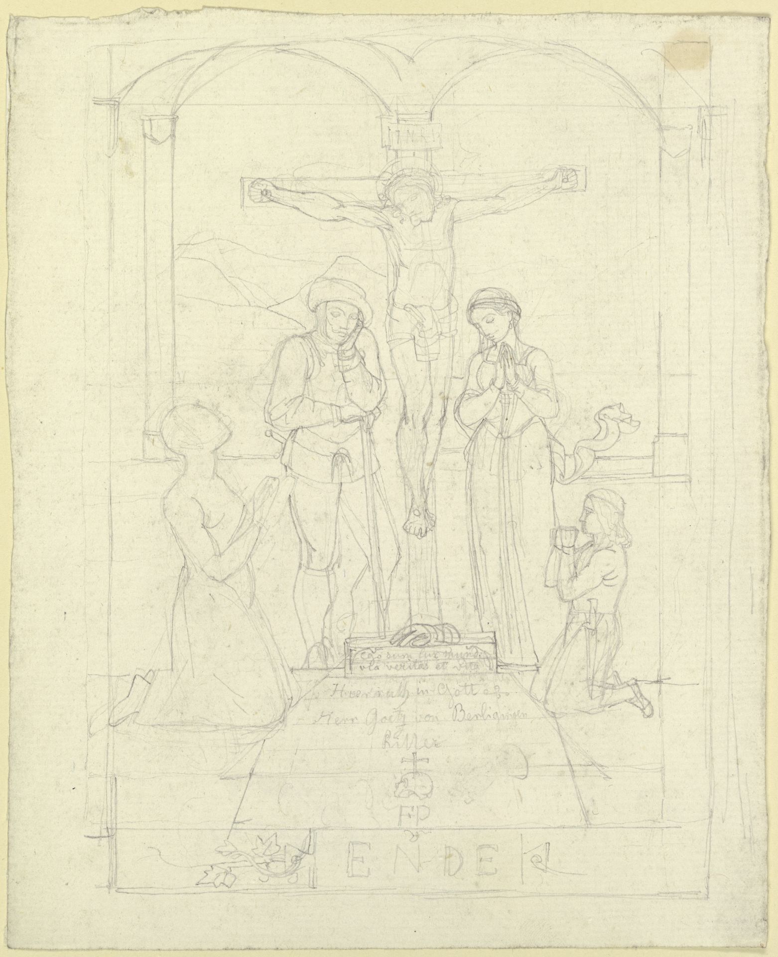 Schlußblatt zum _Götz von Berlichingen_ by Franz Pforr