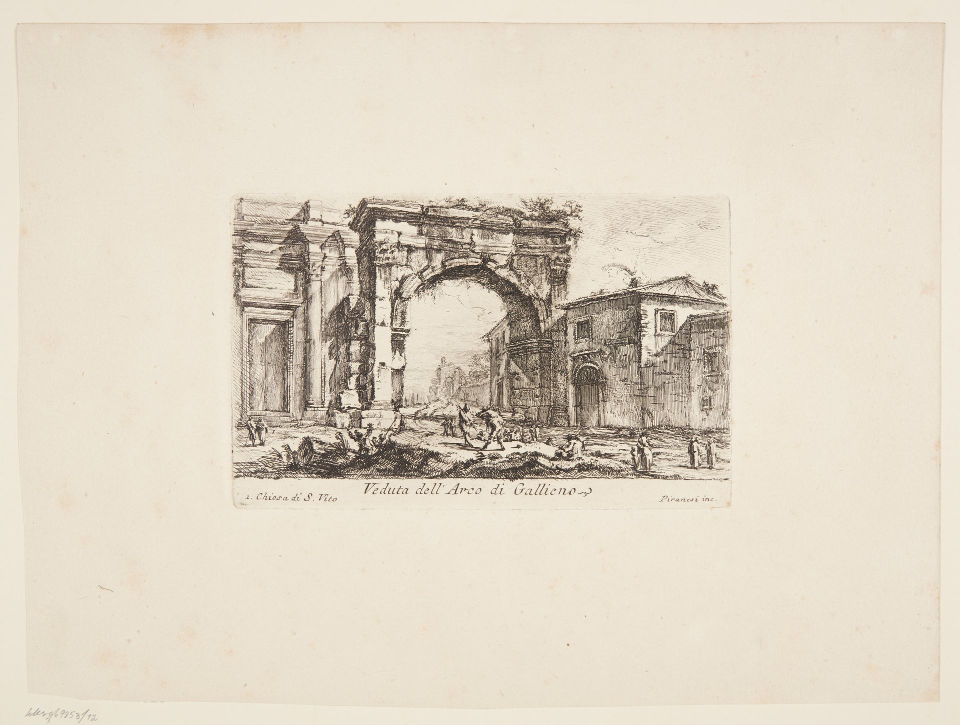 Arch of Gallienus. 1. Church of S. Vito by Giovanni Battista Piranesi