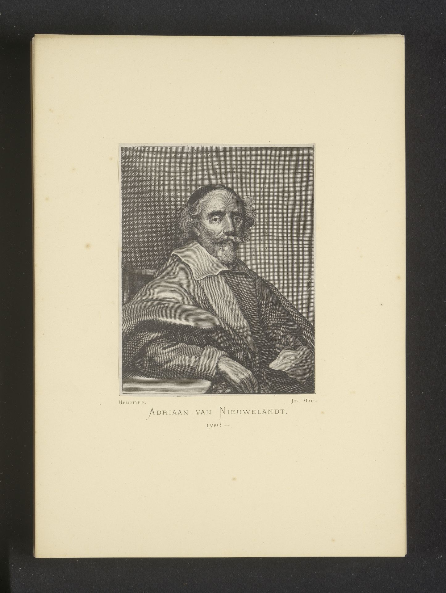 Reproductie van een gravure van een portret van Adriaen van Nieulandt door Coenraet Waumans by Joseph Maes