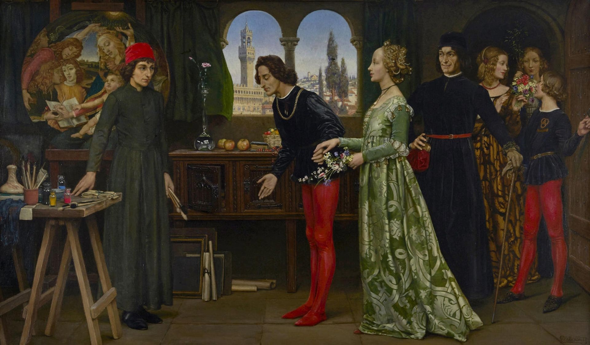 The First Visit of Simonetta Presented by Giulio and Lorenzo De Medici by Eleanor Fortescue-Brickdale