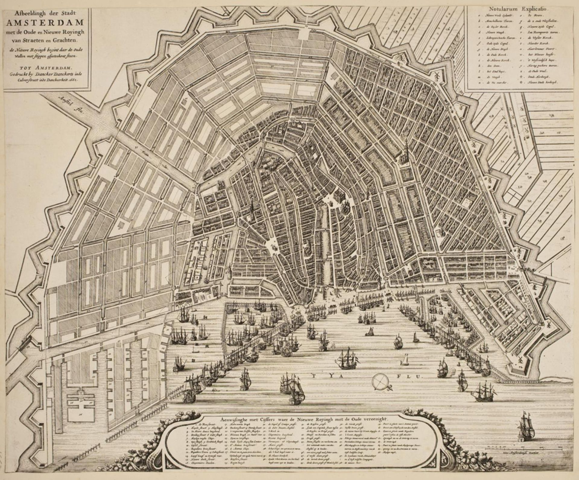 Grundplan af Amsterdam by Dancker Danckerts