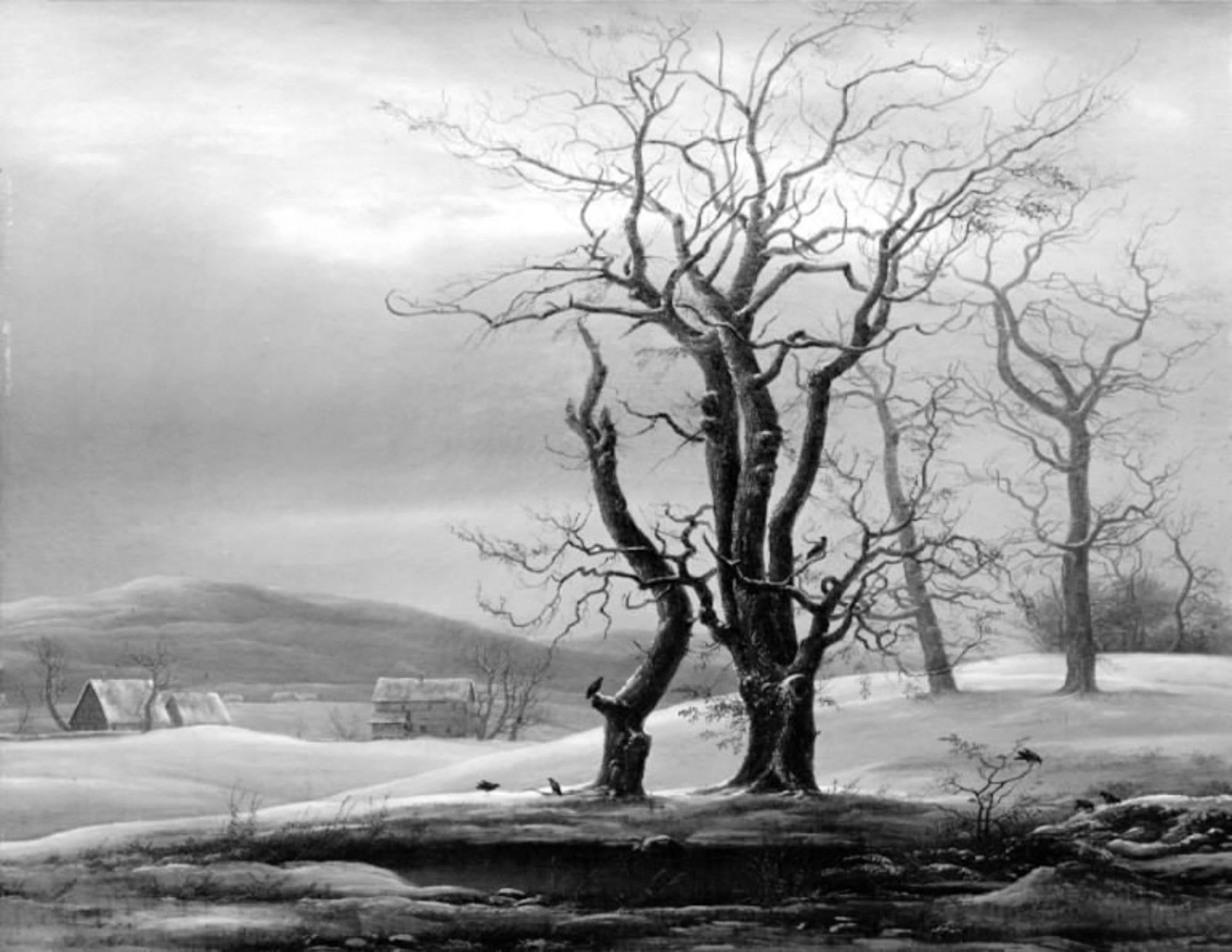 En egn ved Töplitz. Vinter by F.M.E. Fabritius de Tengnagel