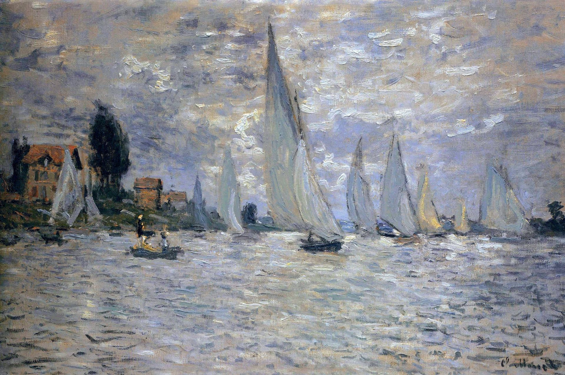 The Boats Regatta at Argenteuil by Claude Monet