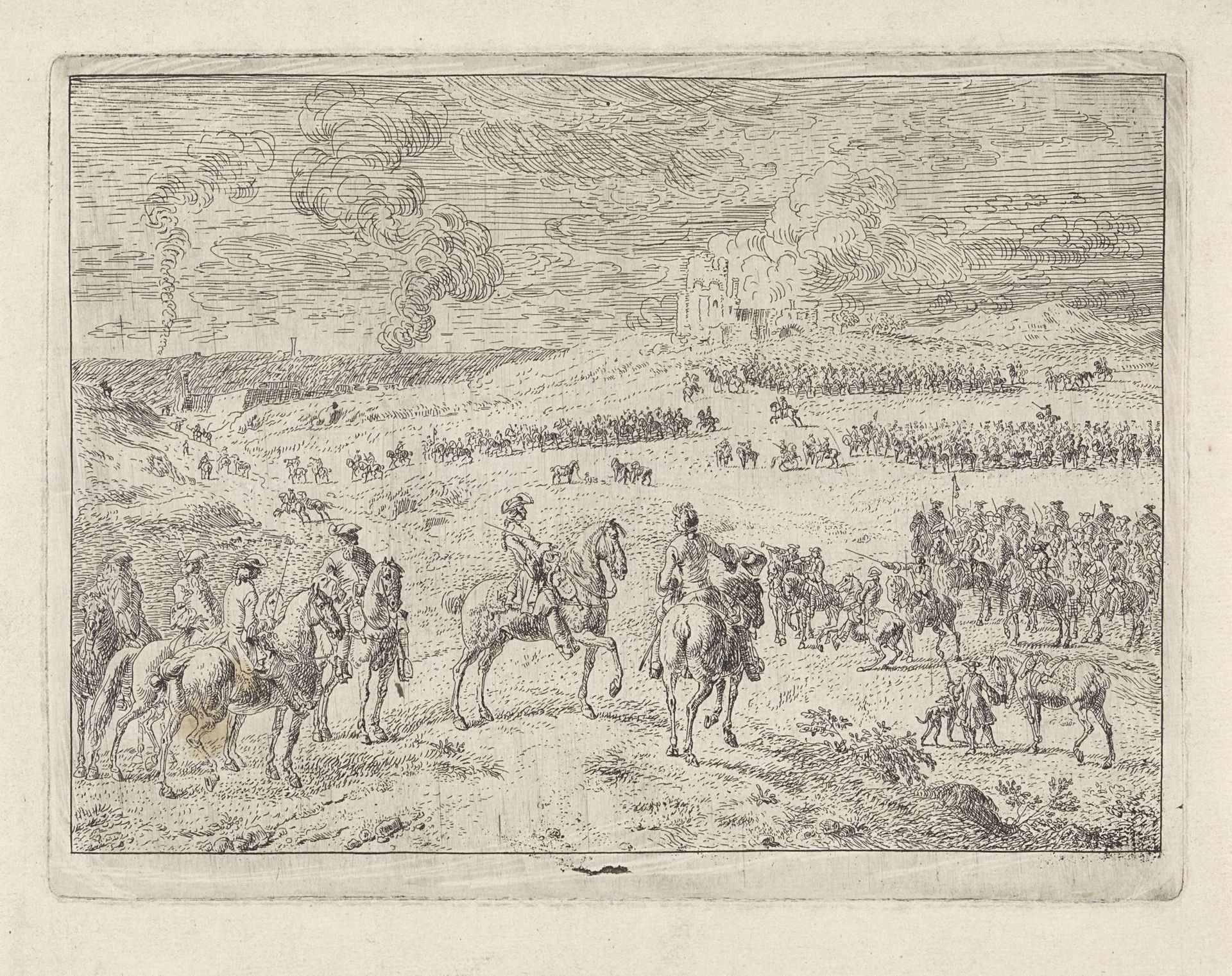 Willem III bij de slag aan de Boyne, 1690 by Dirk Maas