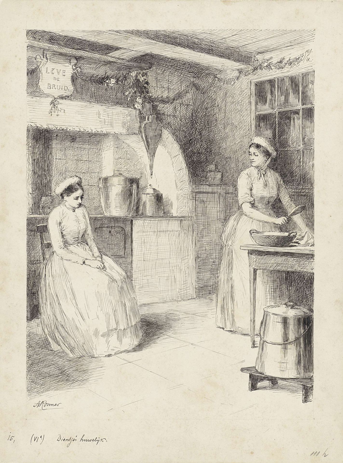 Dientje's huwelijk by Alfred Ronner