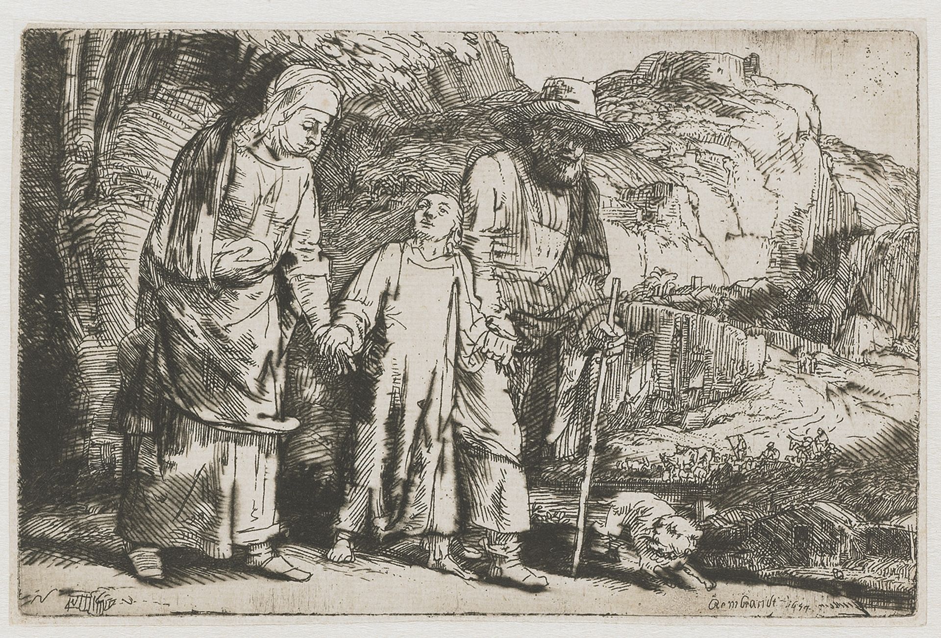 Christ returning from the Temple with his parents by Rembrandt van Rijn
