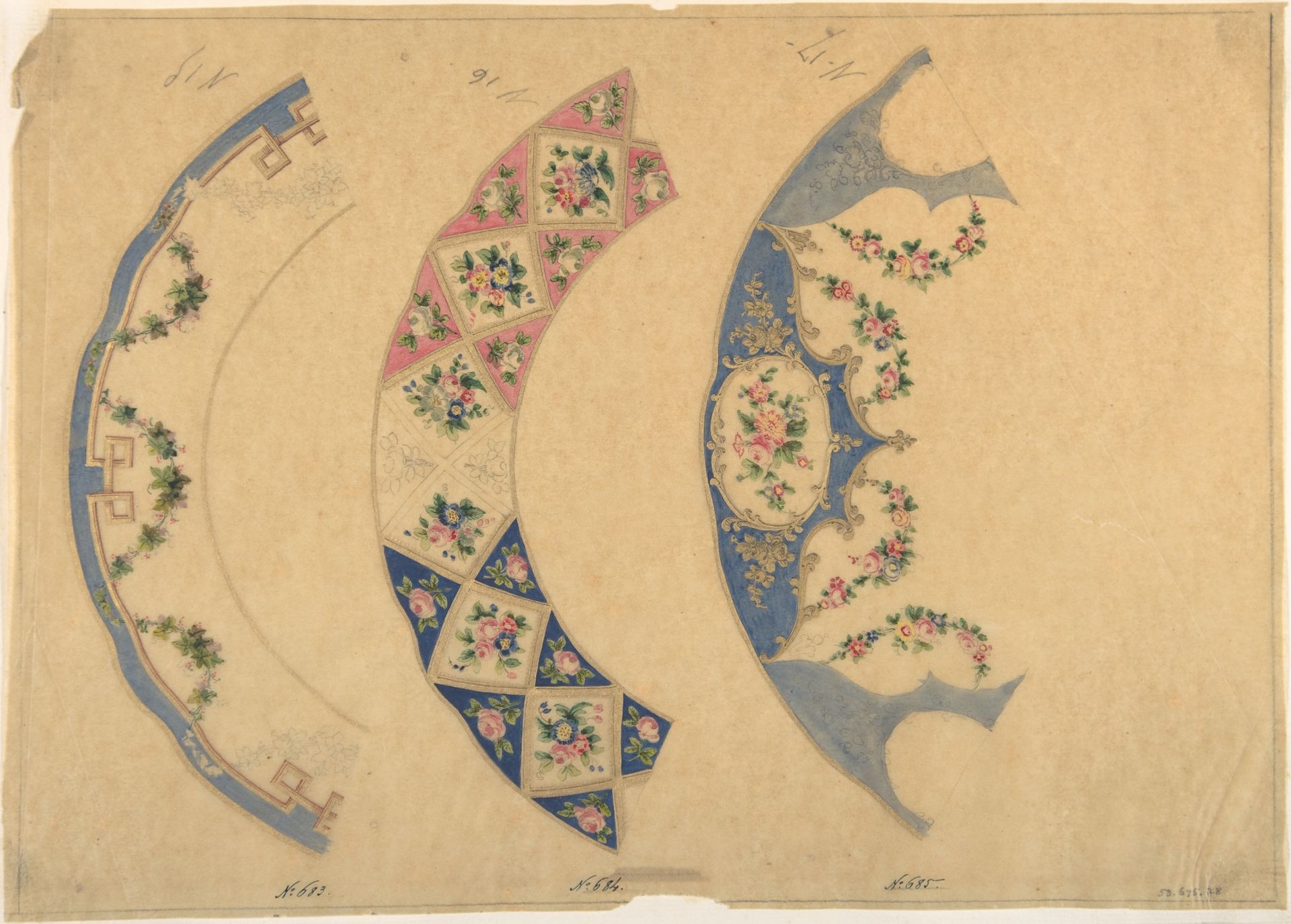 Three Designs for Plate Borders by Anonymous