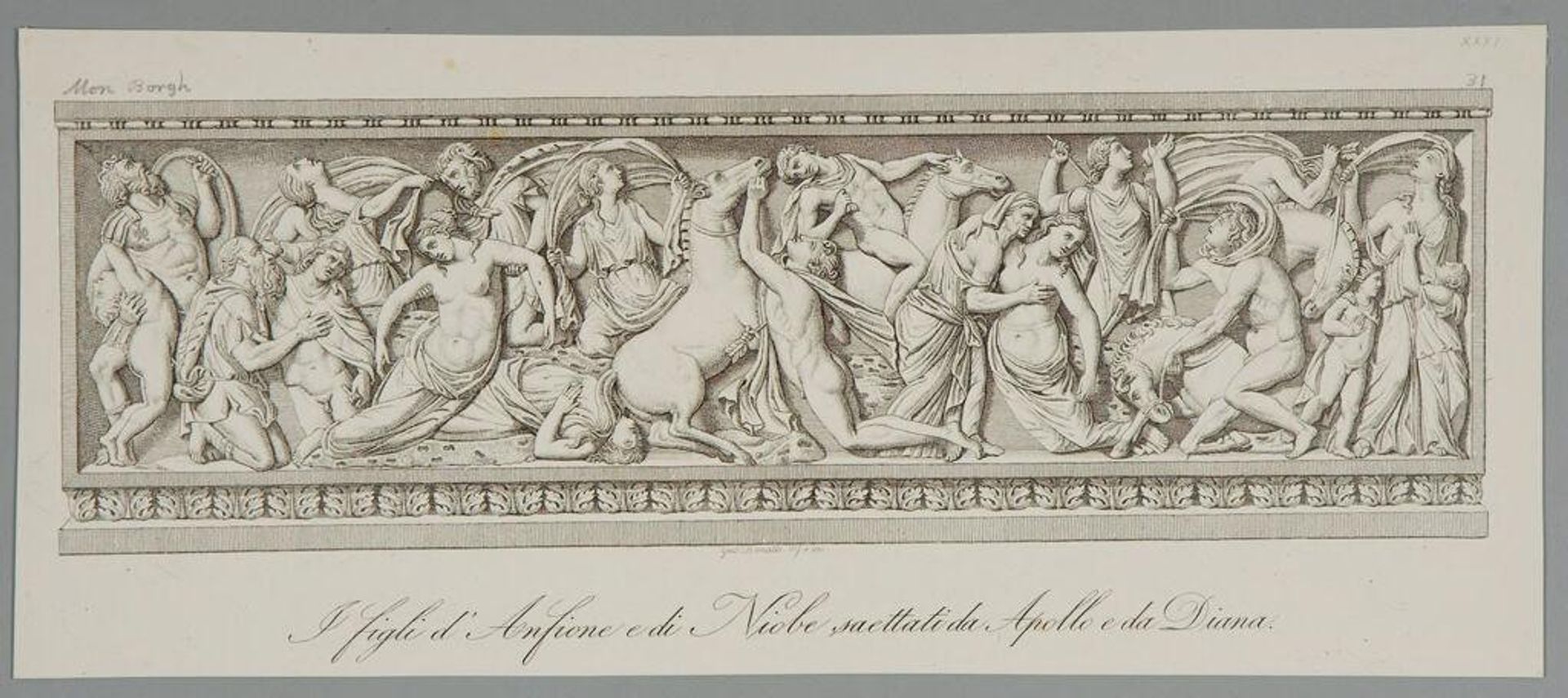 The Children of Amphion and Niobe Shot by the Arrows of Apollo and Diana by Gaetano Bonatti
