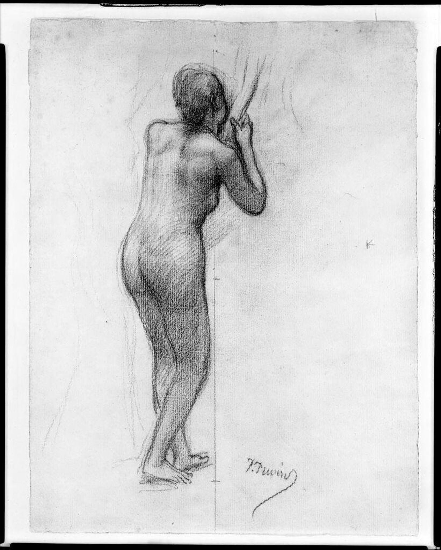 Study of a Female Nude Seen from the Back by Pierre Henri