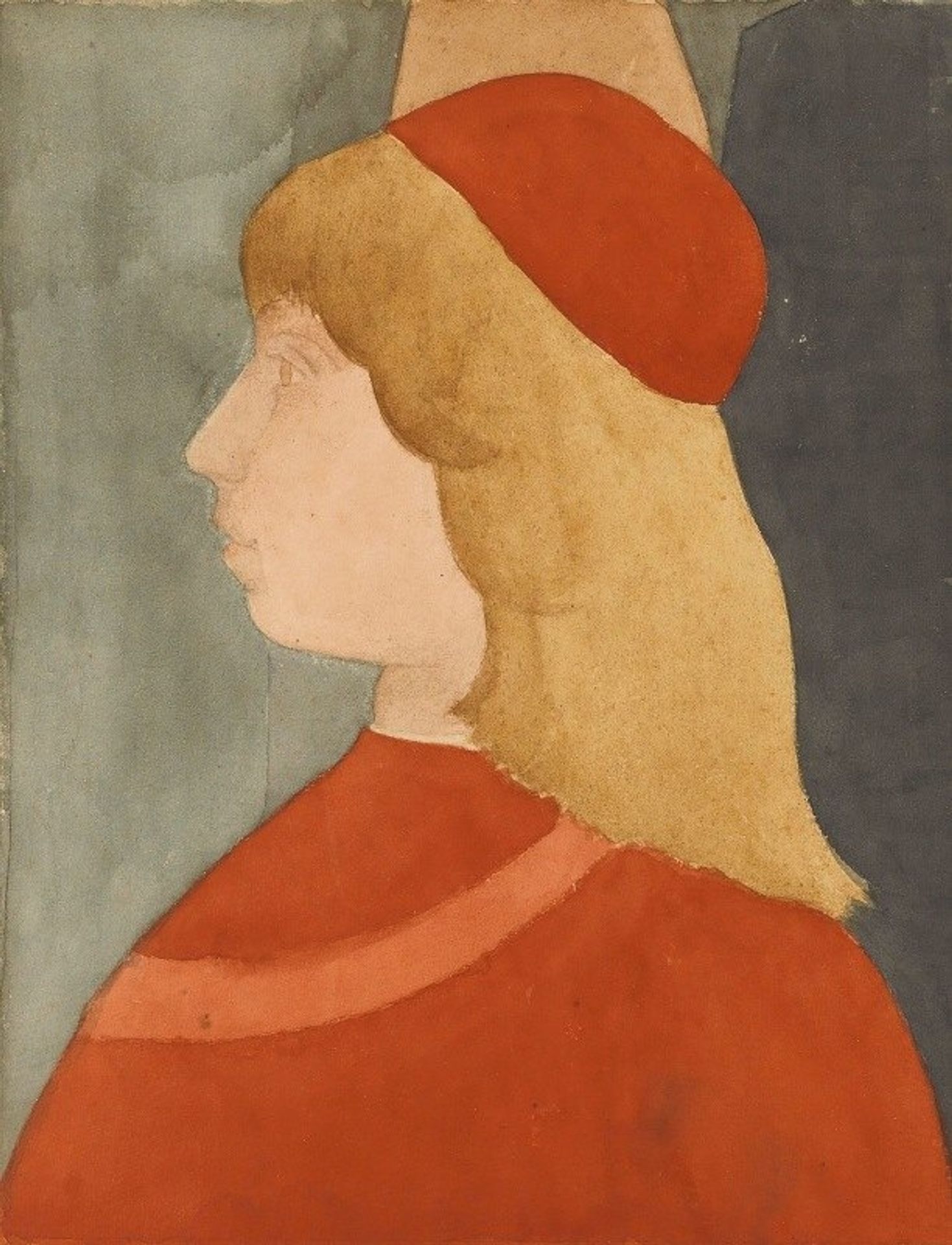 Jeune Homme, Vu De Profil; Copie D’apres ‘les Funérailles De St. Baernardin’ De Pinturicchio by Edgar Degas