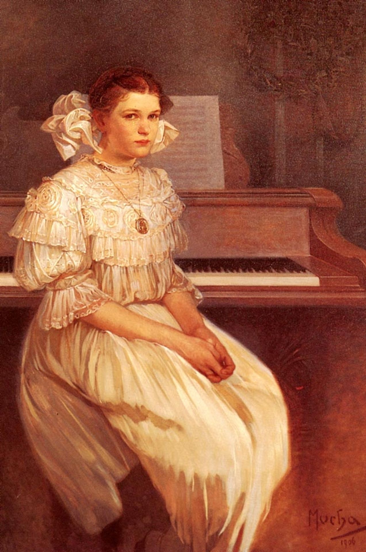 Portrait Of Milada Cerny by Alphonse Mucha