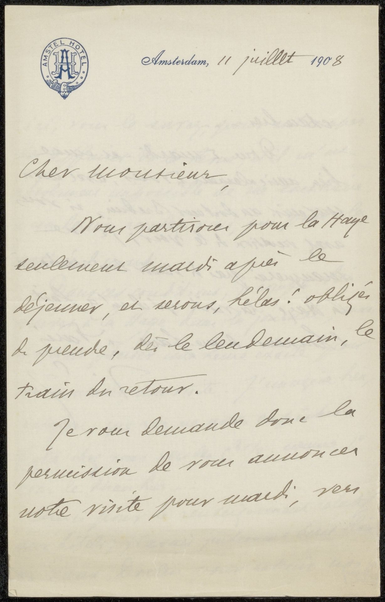 Brief aan Philip Zilcken by Jules Comte