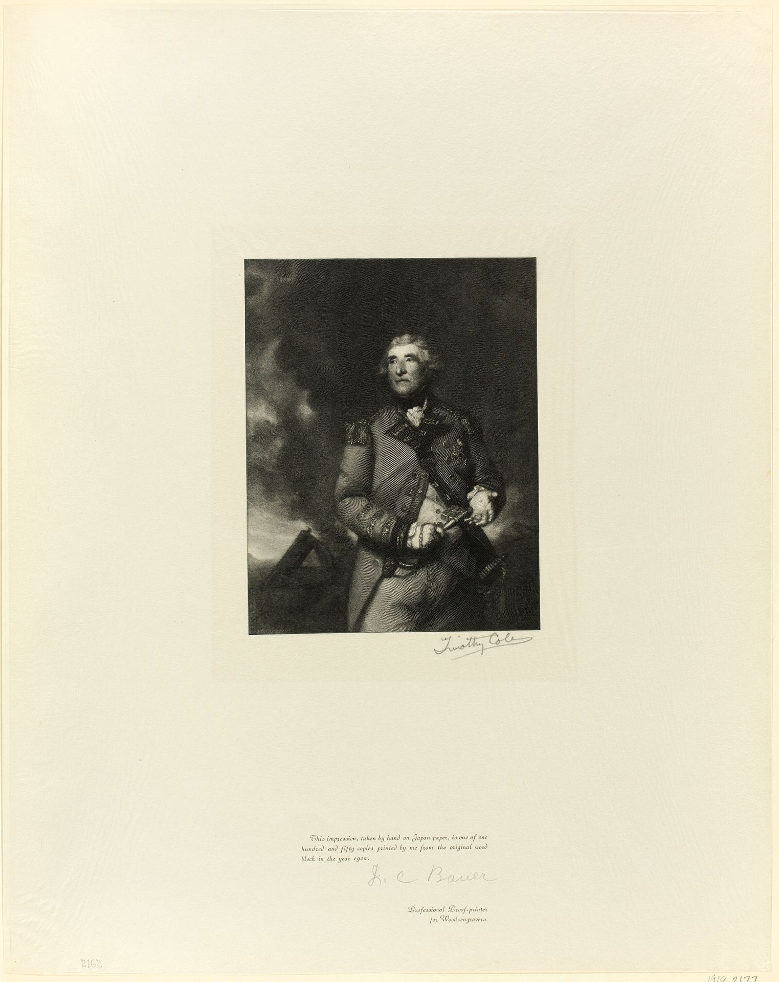 Portrait of Lord Heathfield, from Old English Masters by Timothy Cole