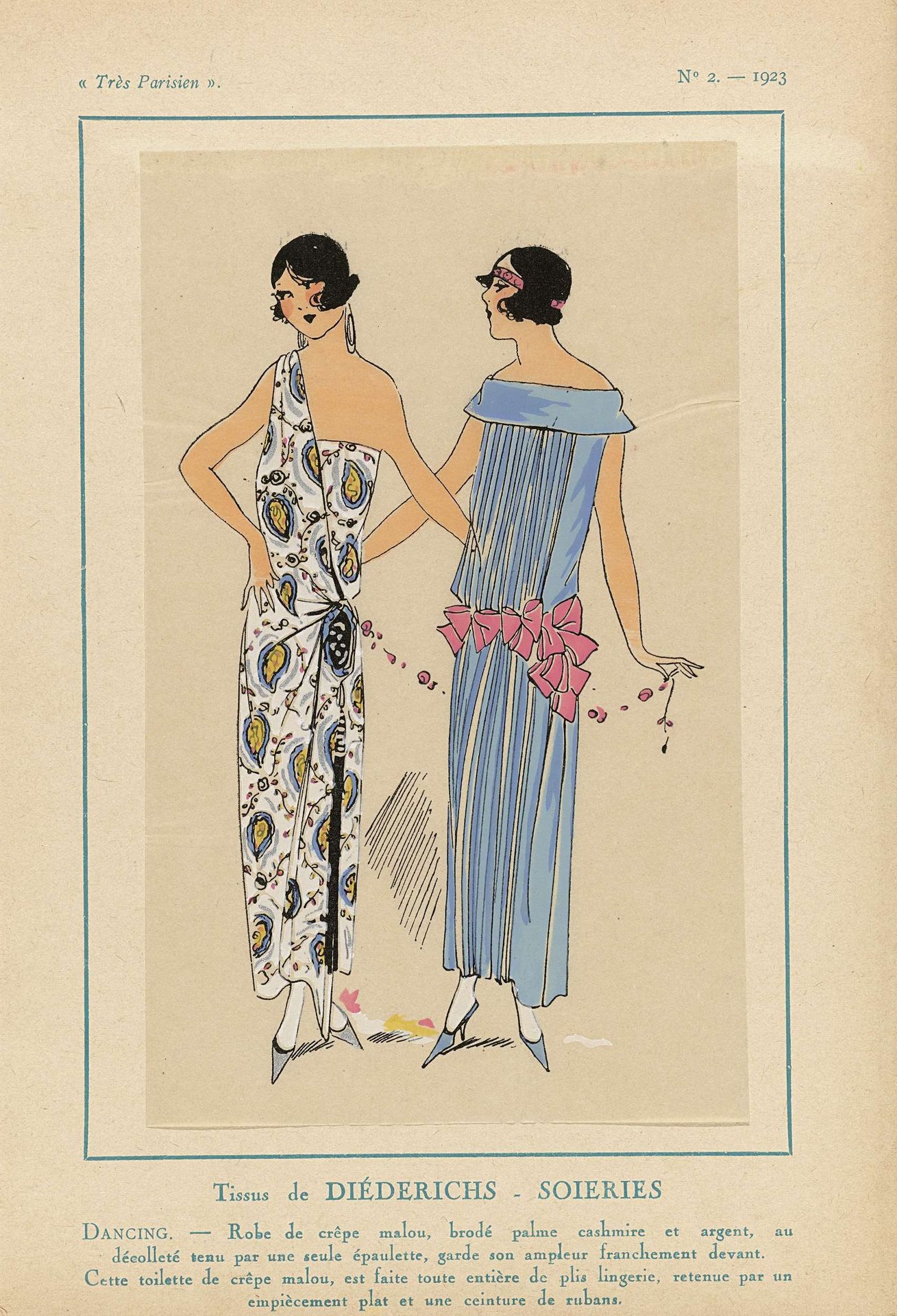 Très Parisien, 1923, No. 2: Tissus de DIÉDERICHS - SOIERIES... by Anonymous