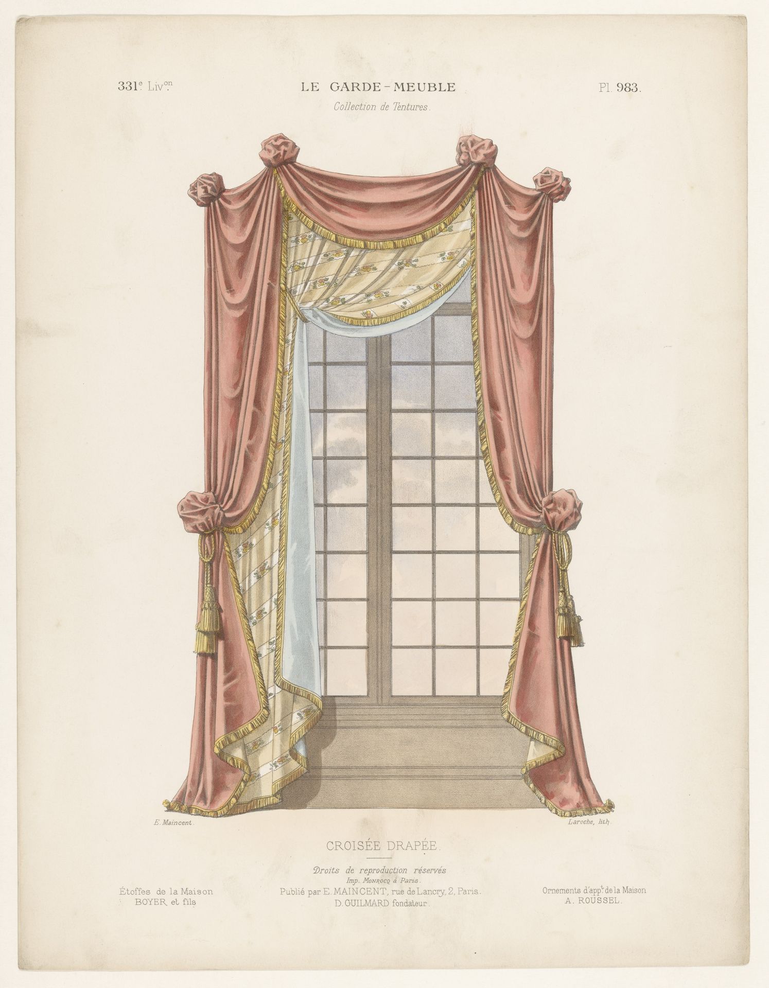 Venster met gordijnen by Léon Laroche