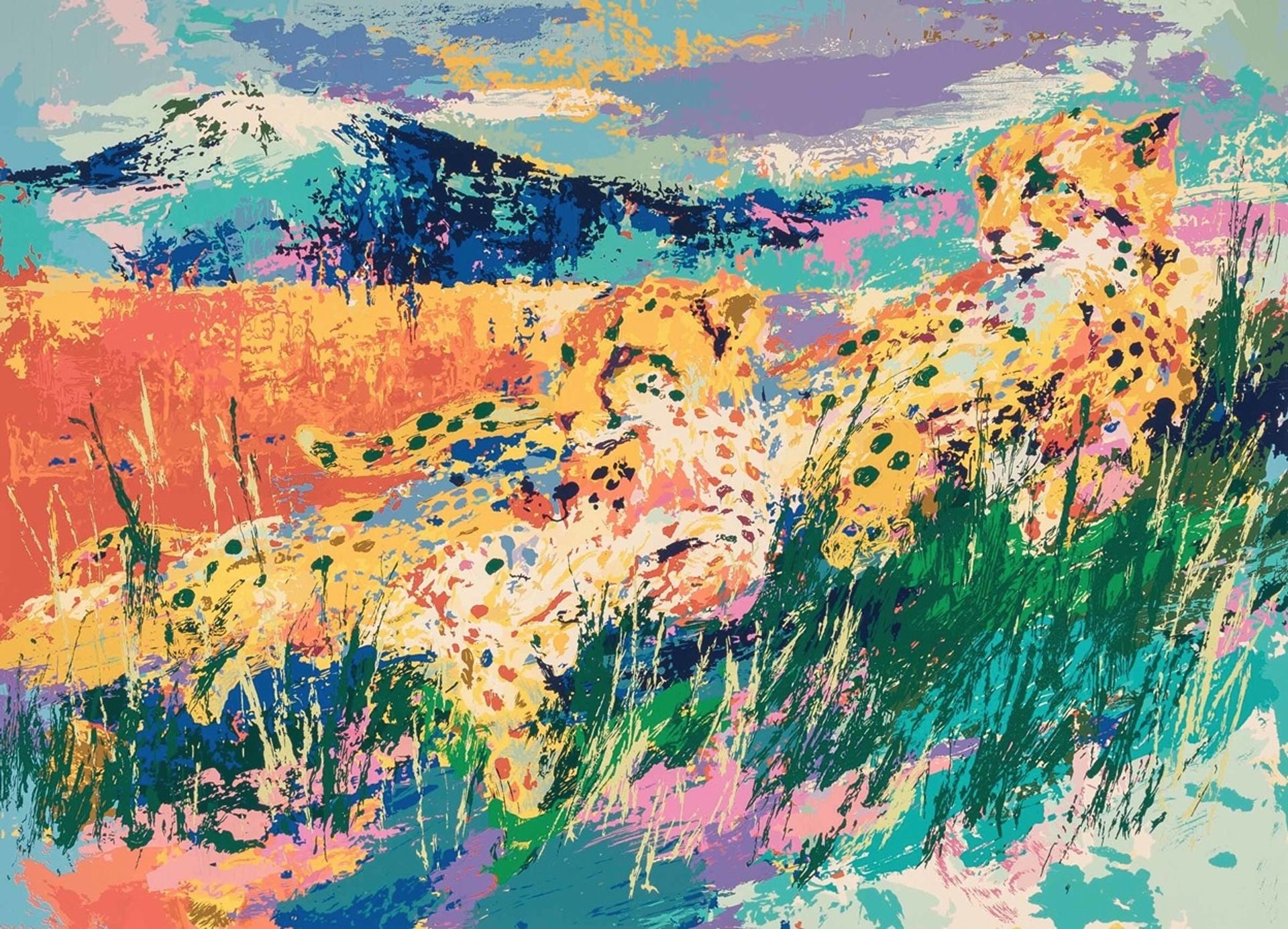 Kilimanjaro Cheetahs by LeRoy Neiman