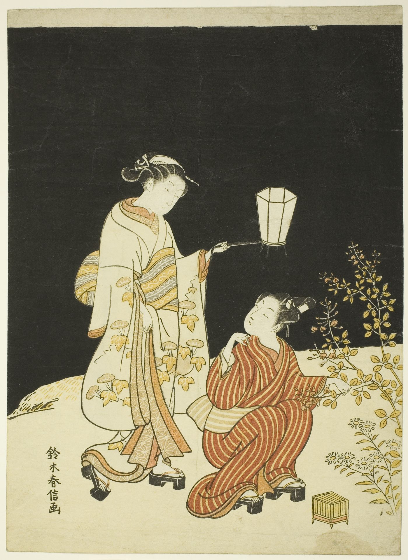 Searching for Fireflies by Suzuki Harunobu 鈴木春信