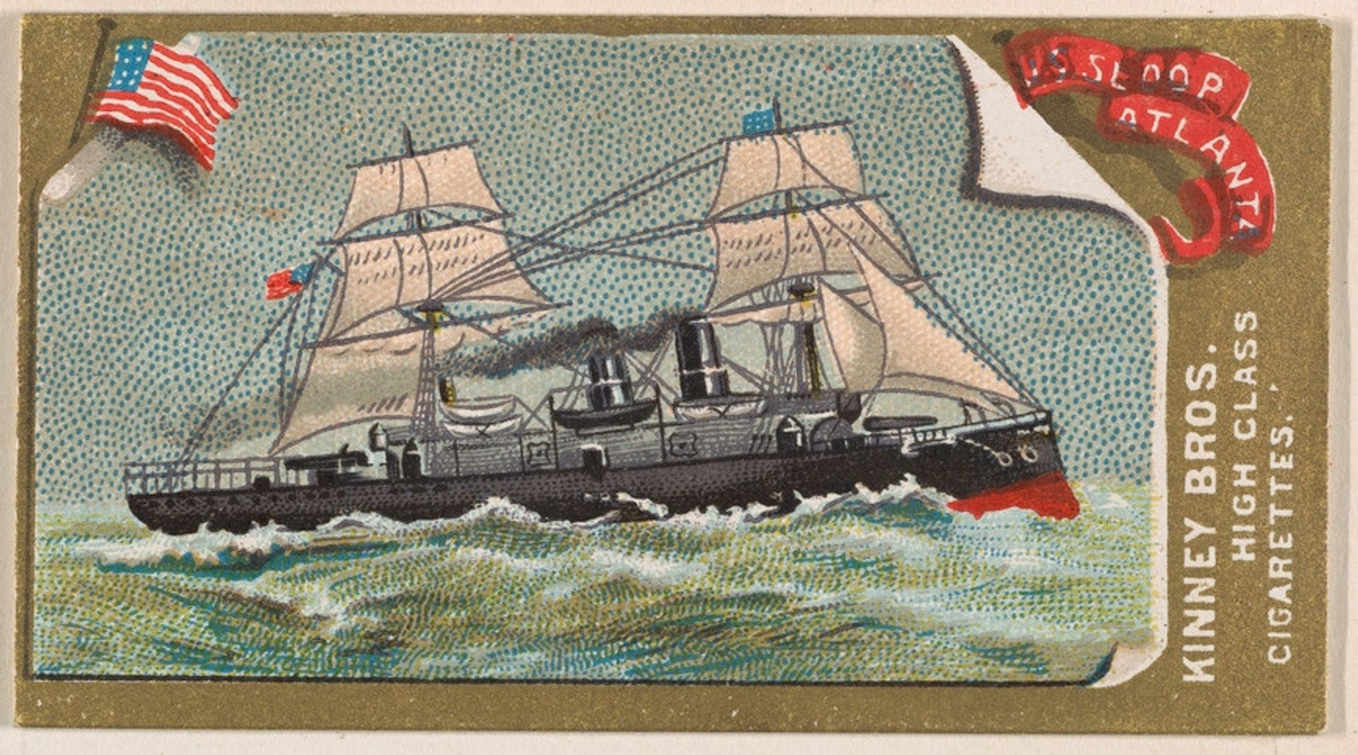 U.S. Sloop Atlanta, from the Naval Vessels of the World series (N226) issued by Kinney Bros. by Kinney Brothers Tobacco Company