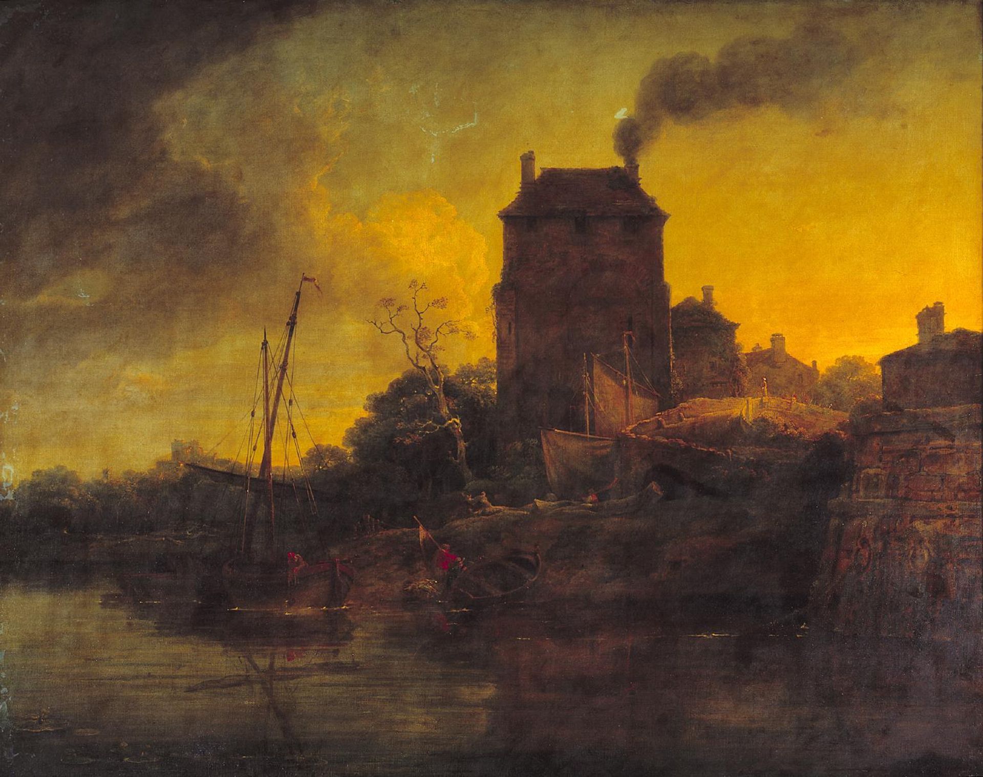 View on the Ouse at York by  George Arnald