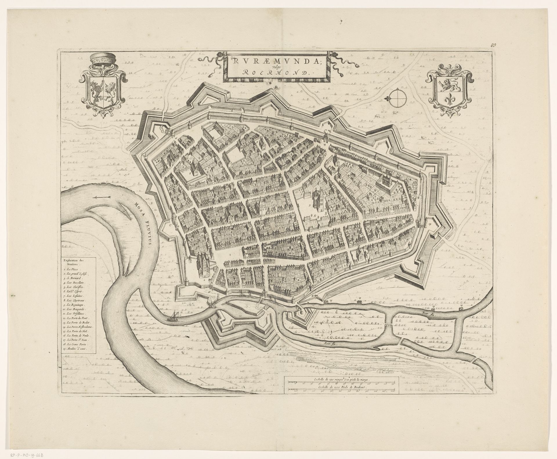 Plattegrond van Roermond by Anonymous
