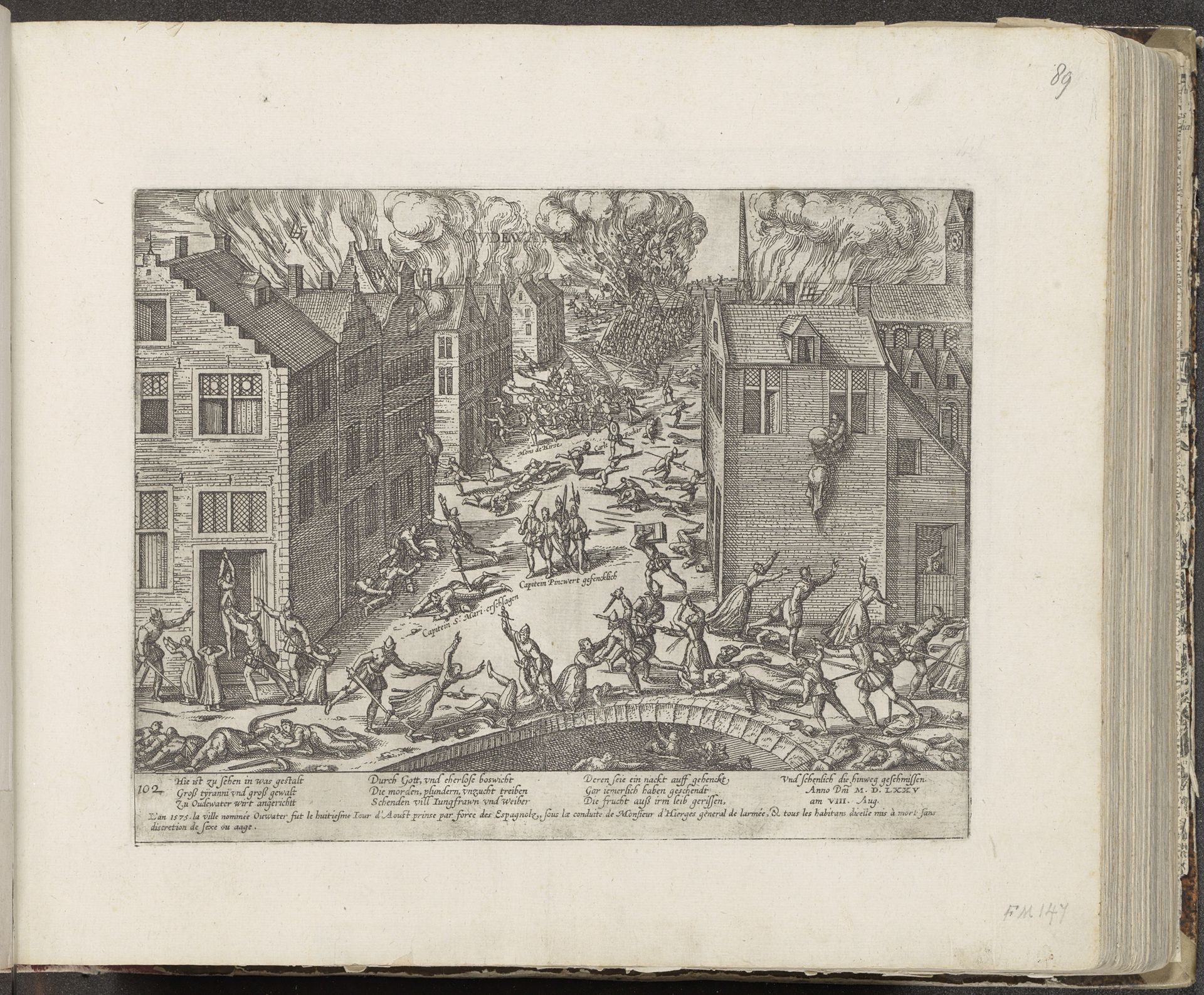Moord te Oudewater, 1575 by Frans Hogenberg
