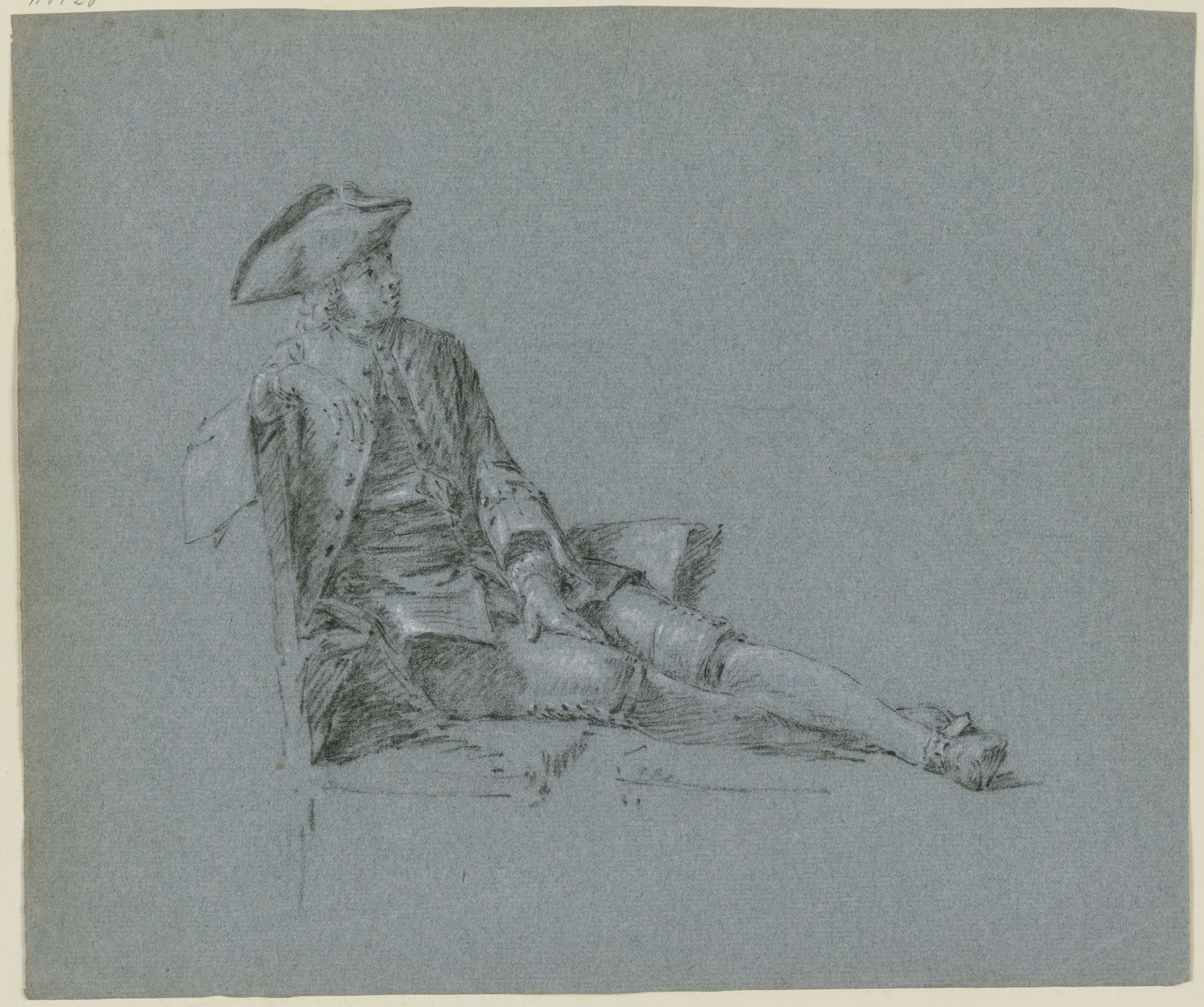 Kavalier auf einer Chaiselongue by Cornelis Troost