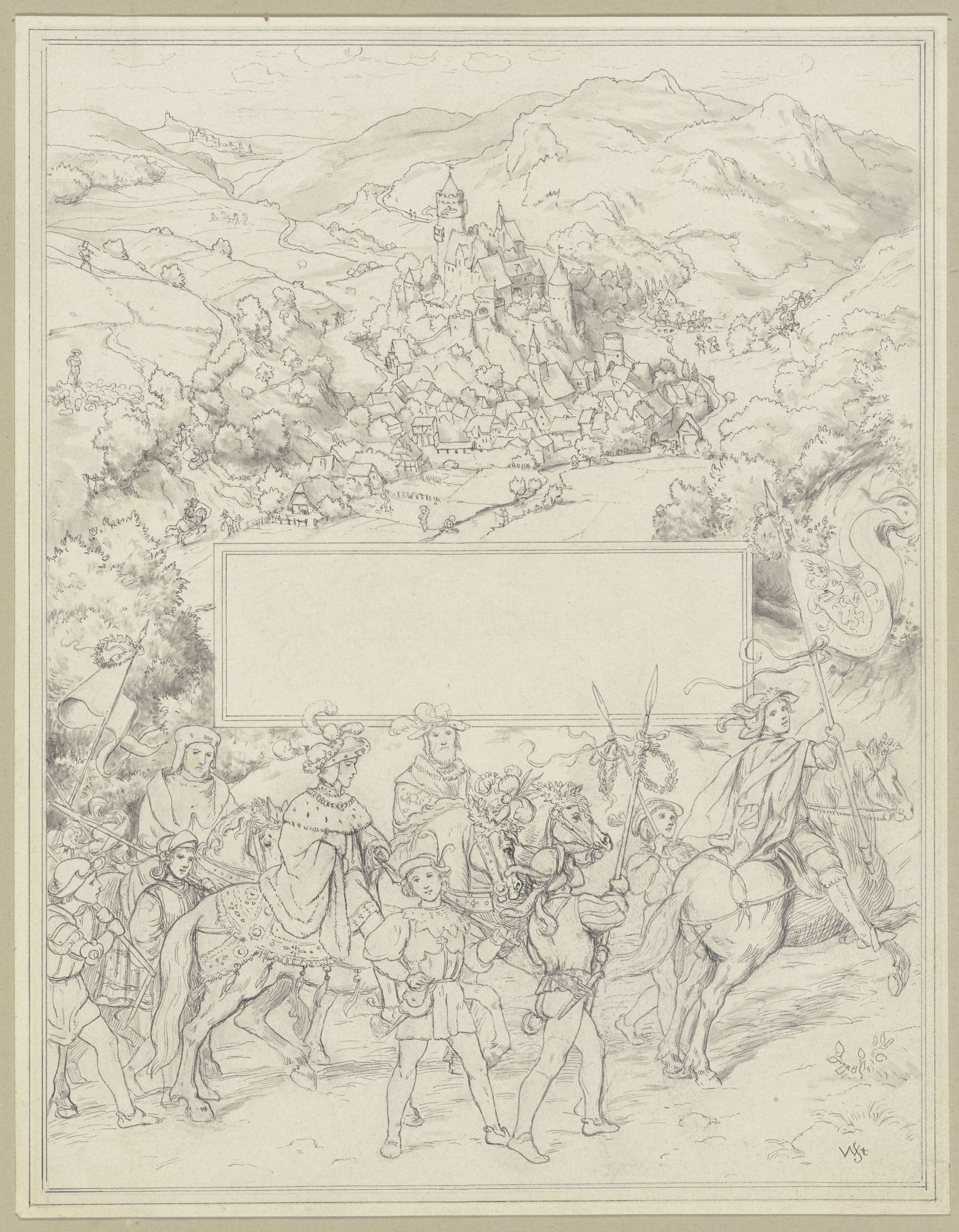 Procession of knights by Wilhelm Steinhausen