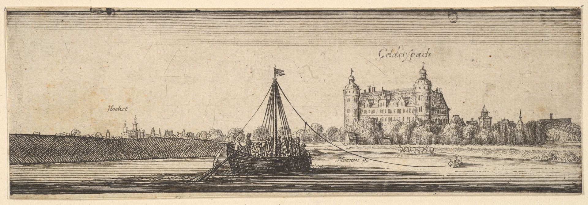 Kelsterbach Castle near Höchst am Main by Wenceslaus Hollar