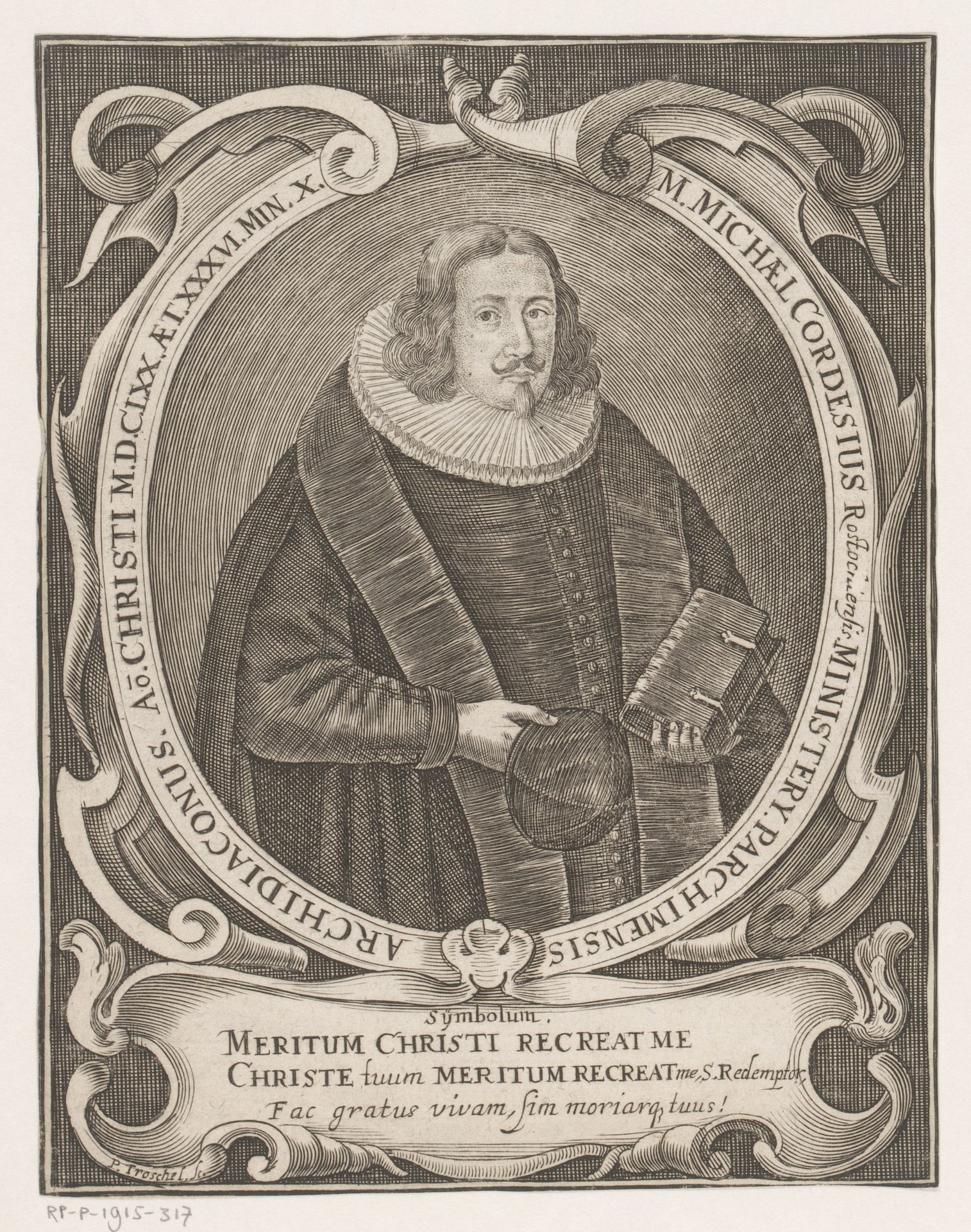 Portret van Michael Cordes by Peter Troschel