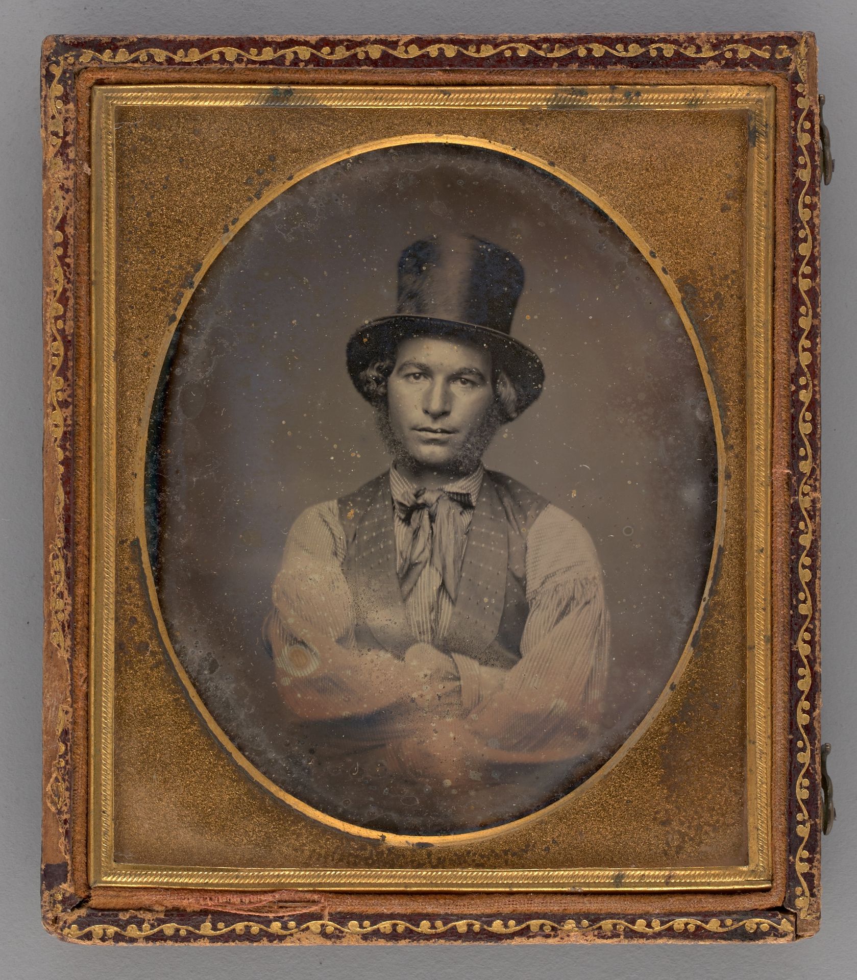 Untitled (Portrait of a Man with Top Hat) by Anonymous