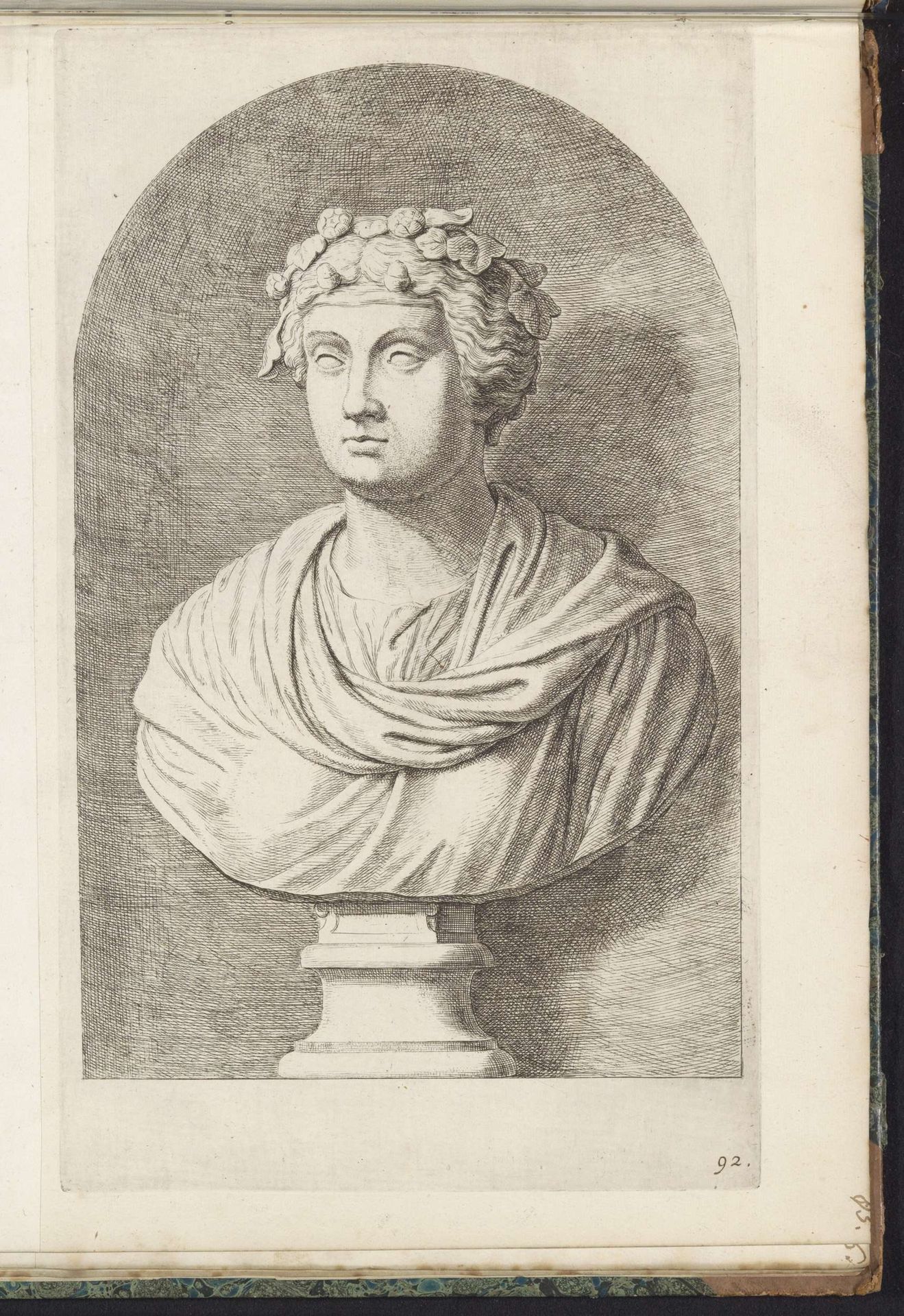 Buste van een vrouw met een krans in het haar by Hubert Quellinus