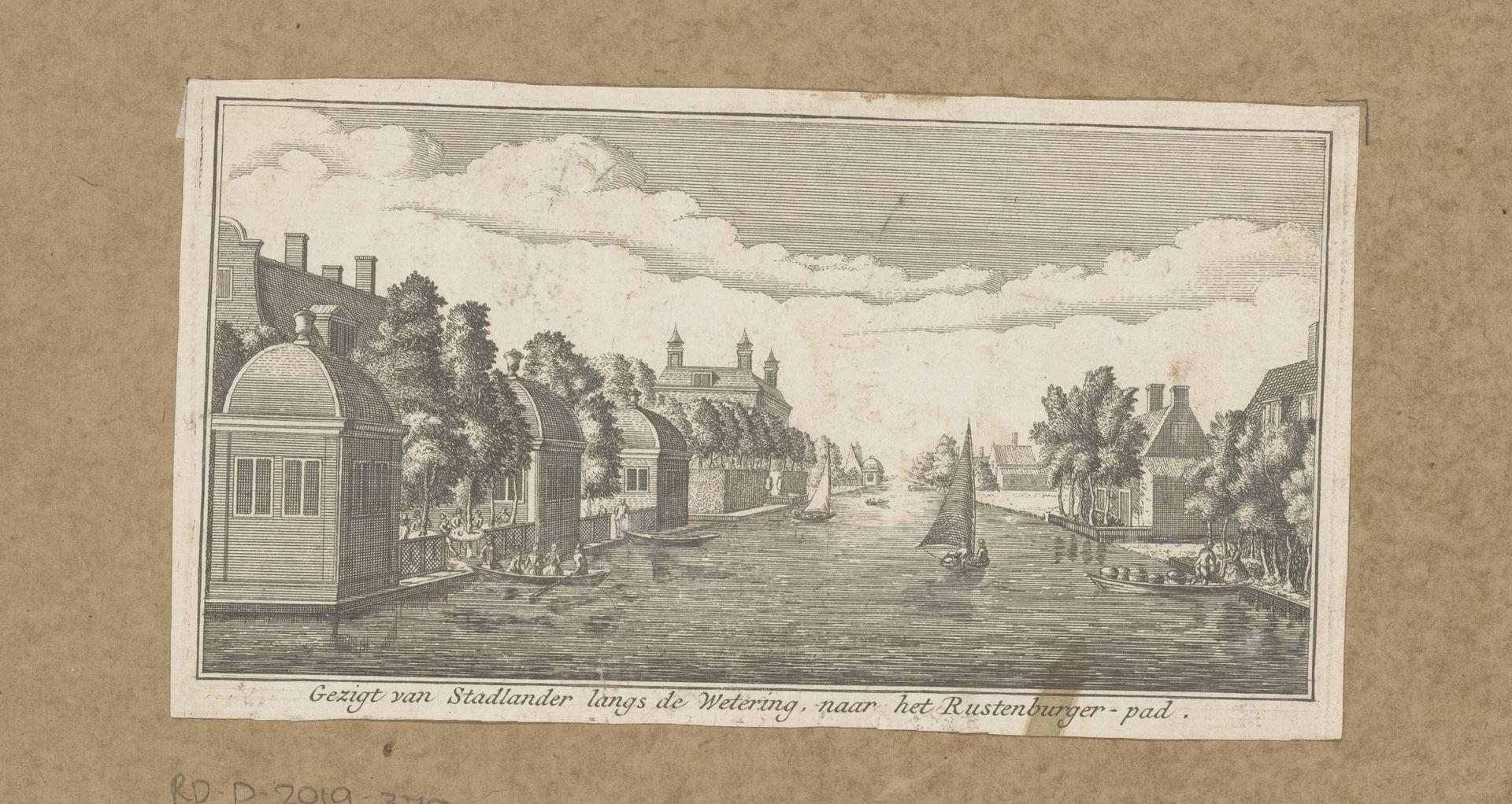 Gezicht op de wetering bij het Rustenburgerpad by Gerardus Condet