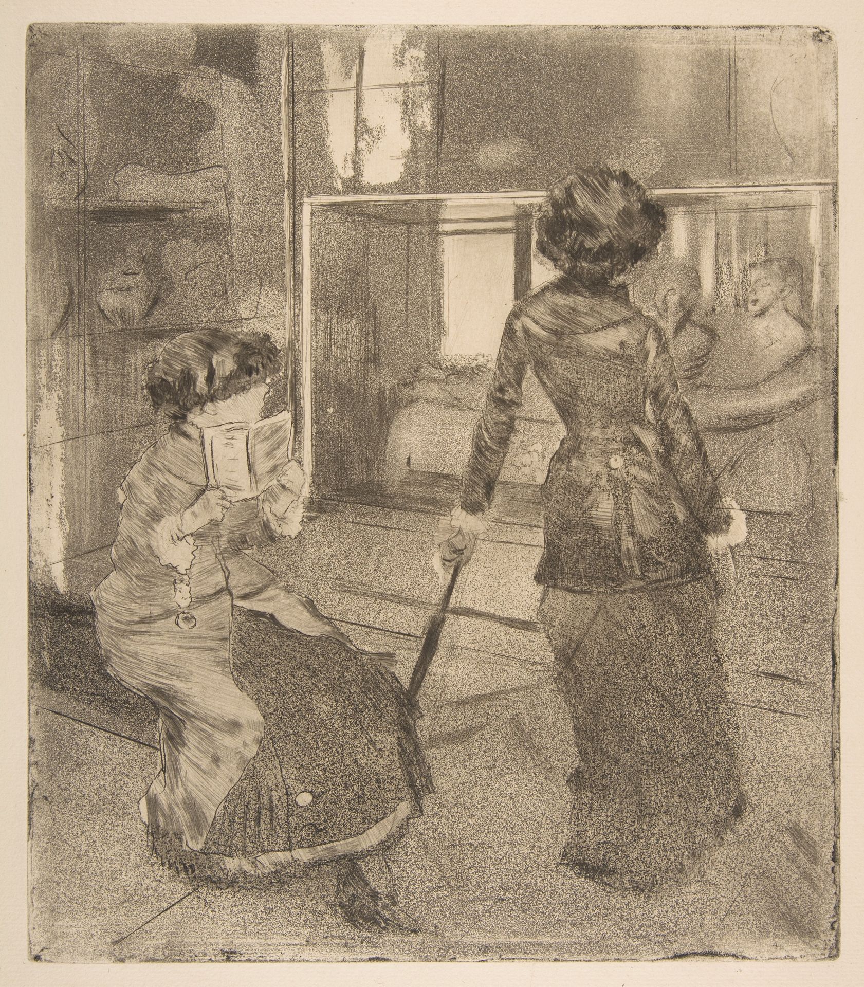 Mary Cassatt at the Louvre: The Etruscan Gallery by Edgar Degas