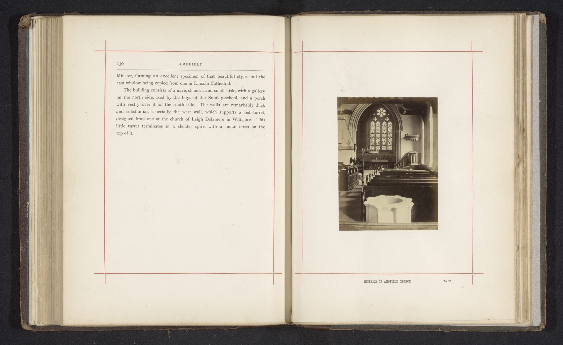 Interieur van de Saint Mark's Church in Ampfield by William Savage