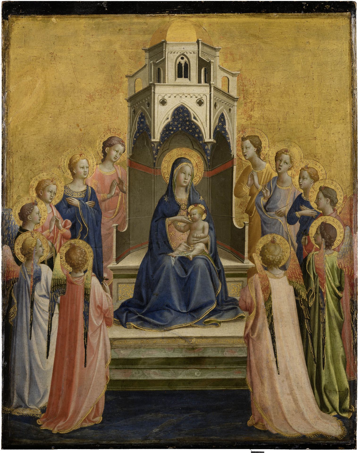 Virgin and Child Enthroned with Twelve Angels by Fra Angelico
