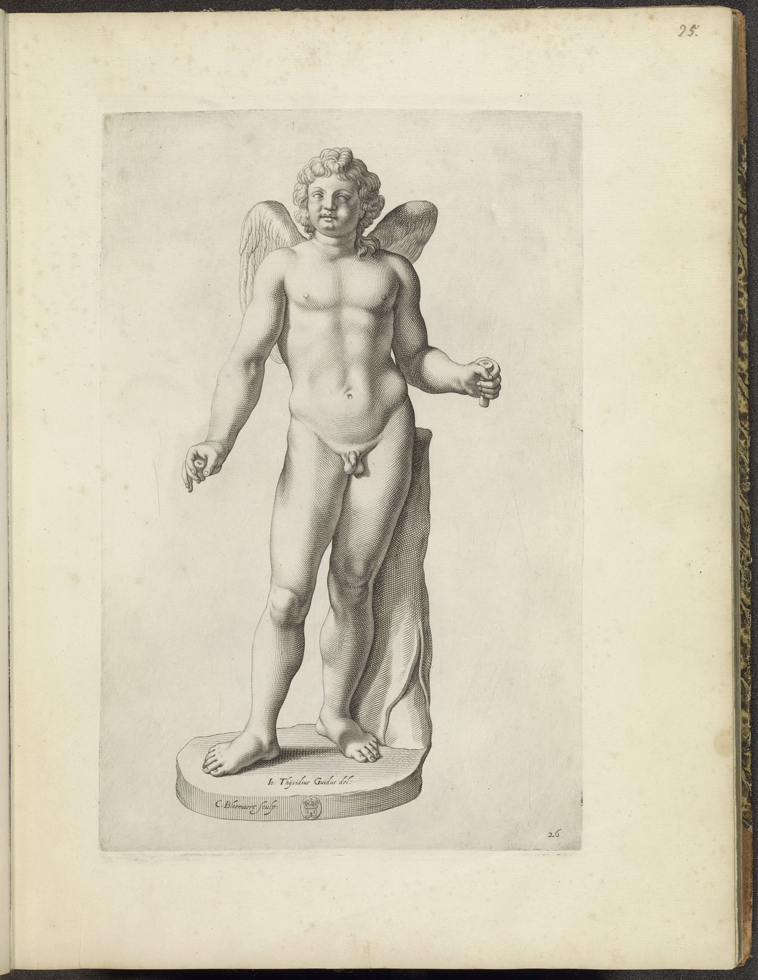 Standbeeld van Amor by Cornelis Bloemaert