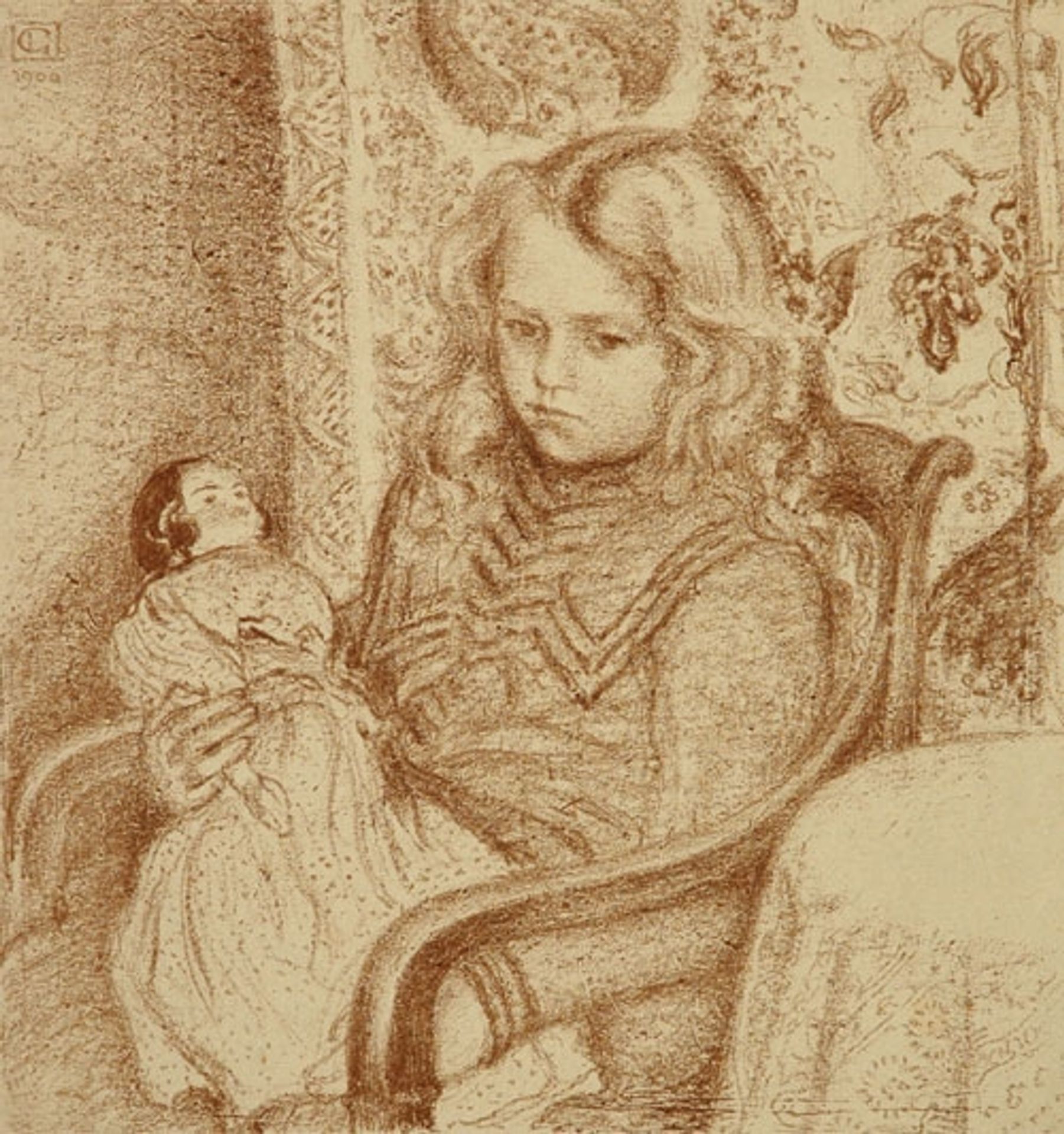 Girl with Doll by Georges Lemmen
