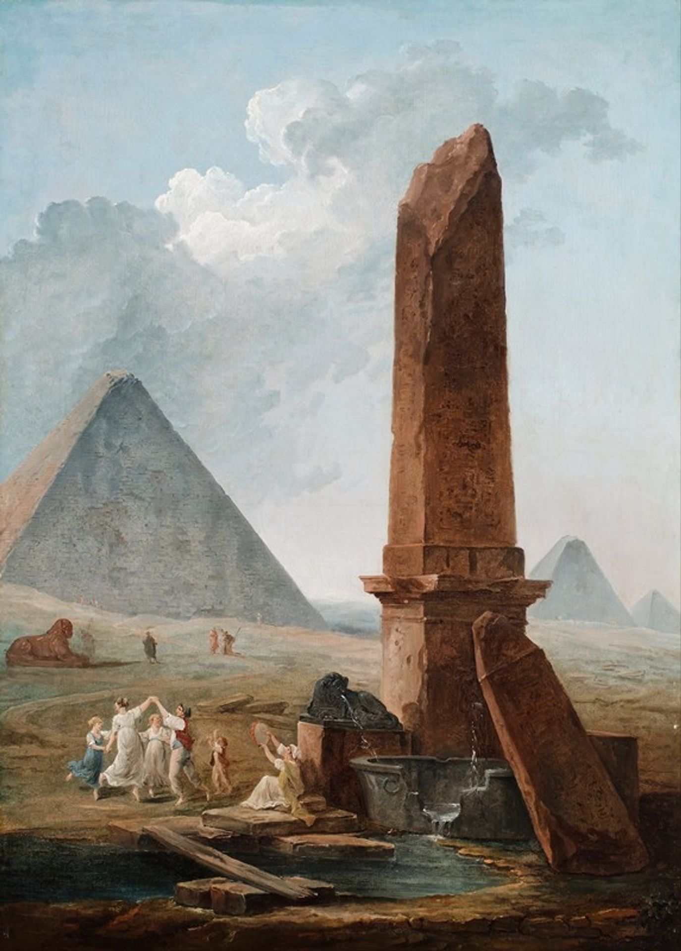 The Farandole Amidst Egyptian Monuments by Hubert Robert