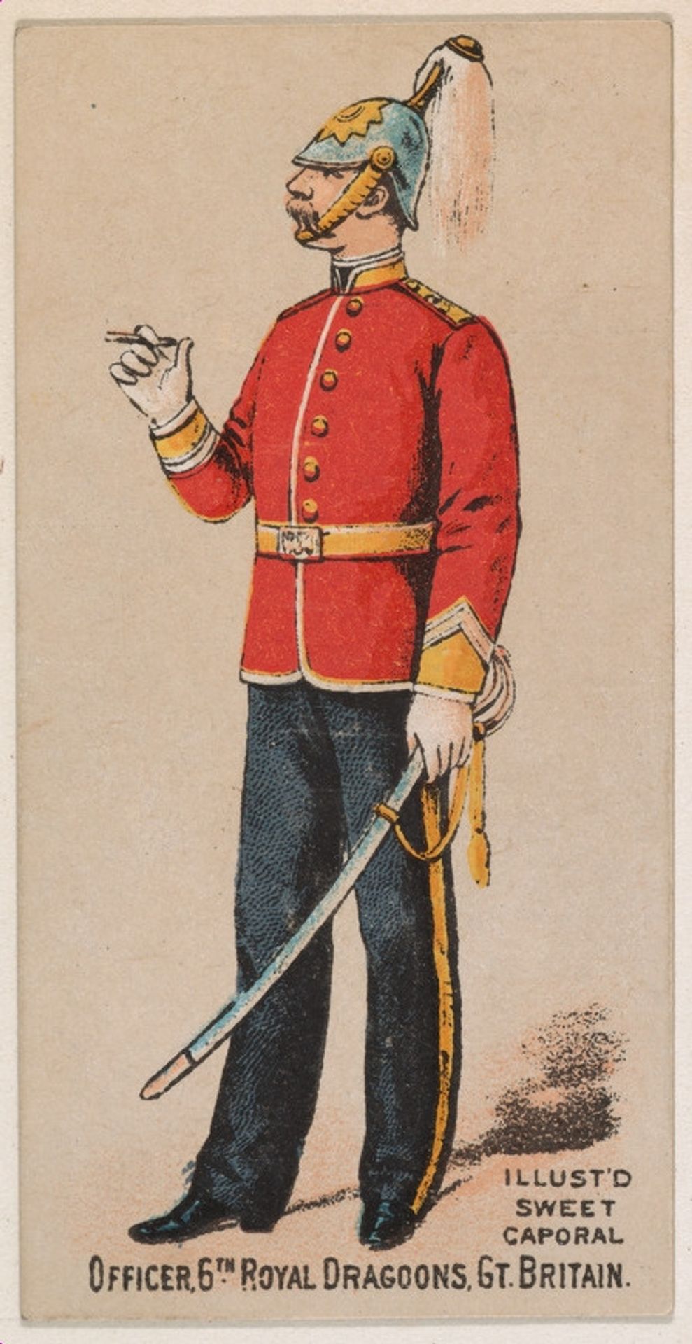 Officer, 6th Royal Dragoons, Great Britain, from the Military Series (N224) issued by Kinney Tobacco Company to promote Sweet Caporal Cigarettes by Kinney Brothers Tobacco Company