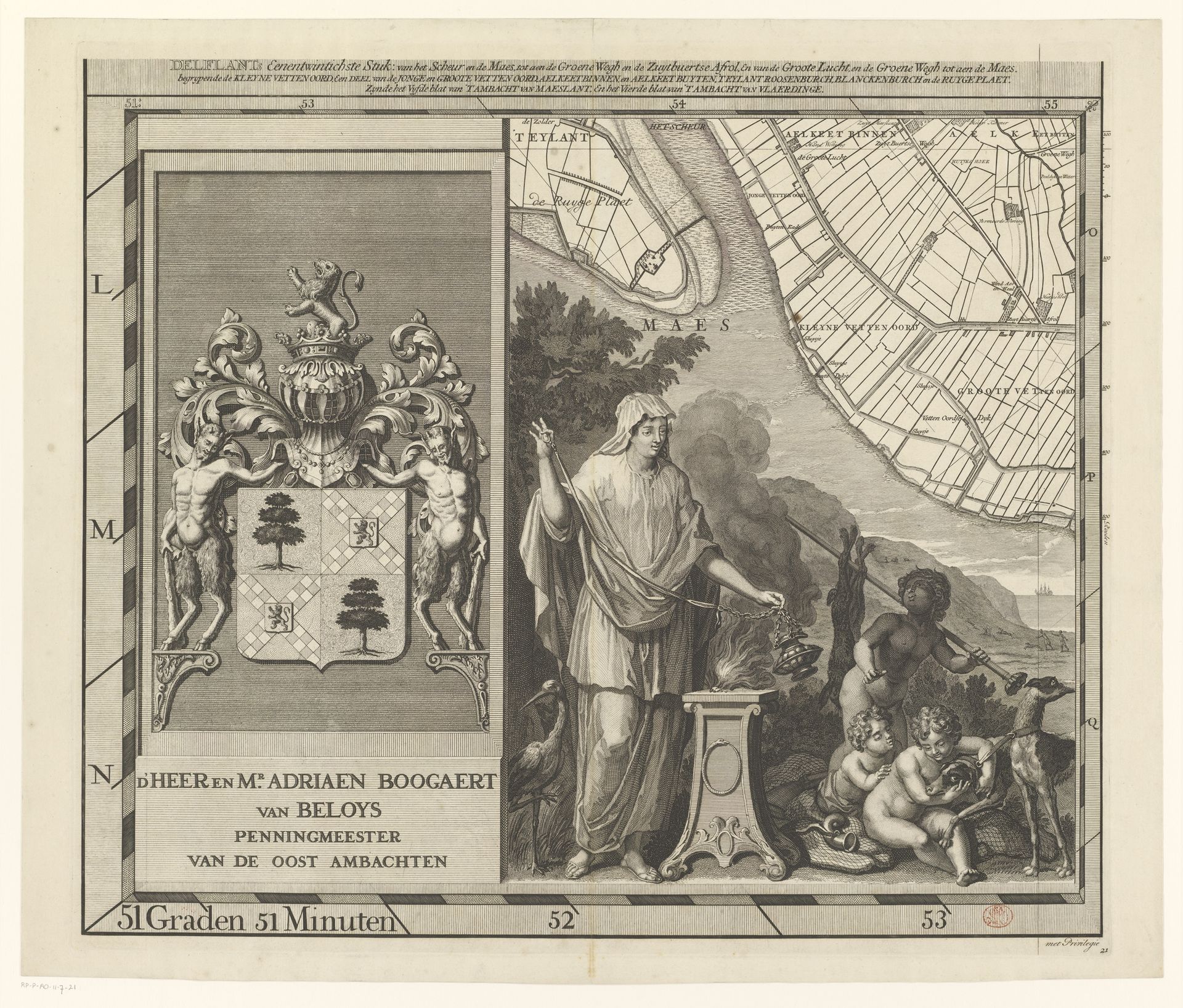 Kaart van het Hoogheemraadschap van Delfland (eenentwintigste deel) by Luggert van Anse